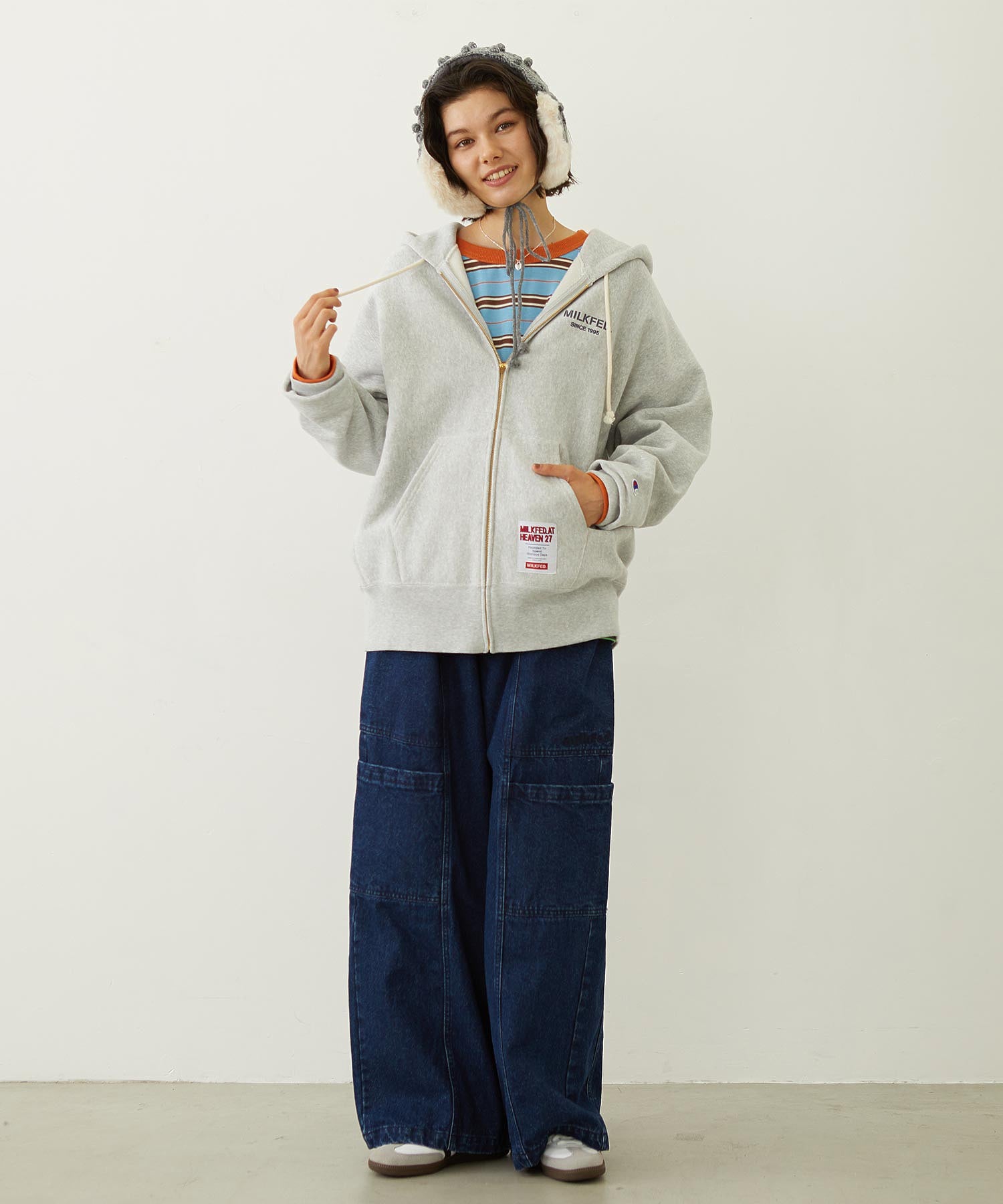 MILKFED. × CHAMPION SWEAT ZIP HOODIE