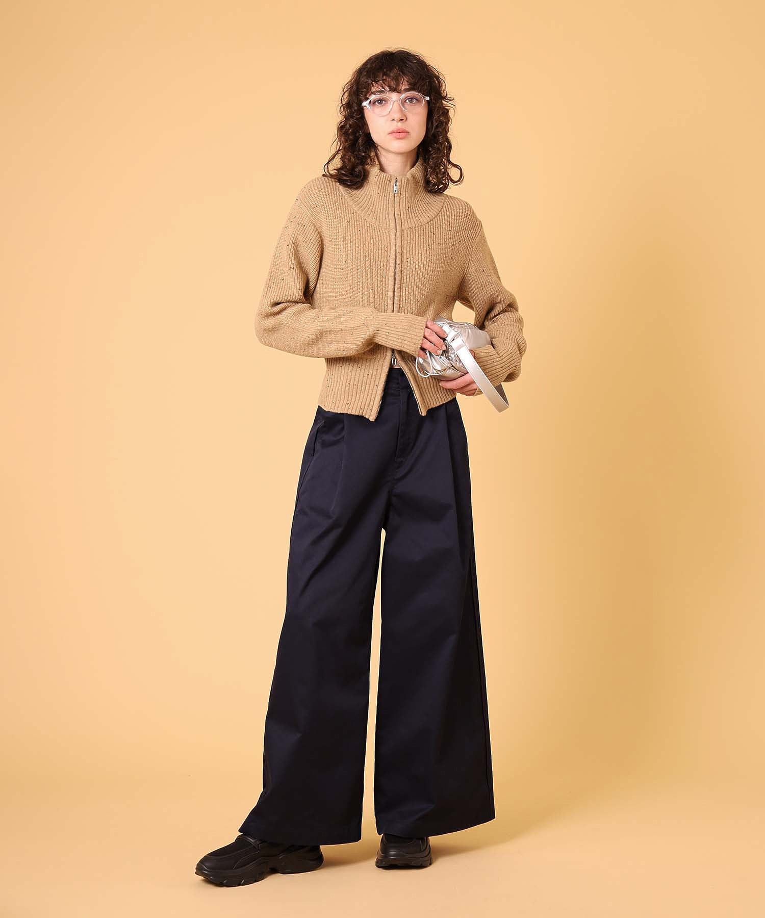 ネップジップアップセーター