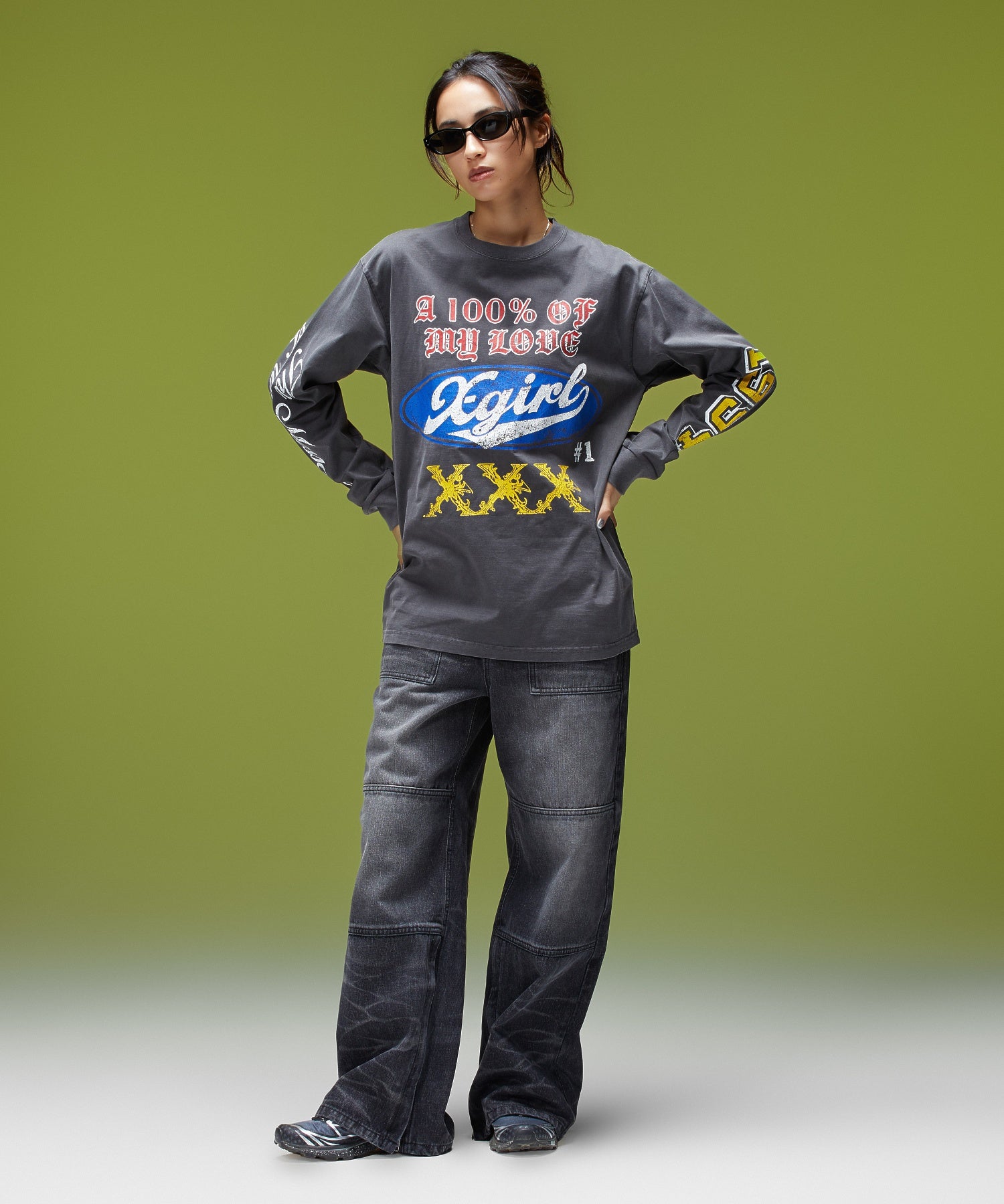 FADED MIX LOGO L/S TEE