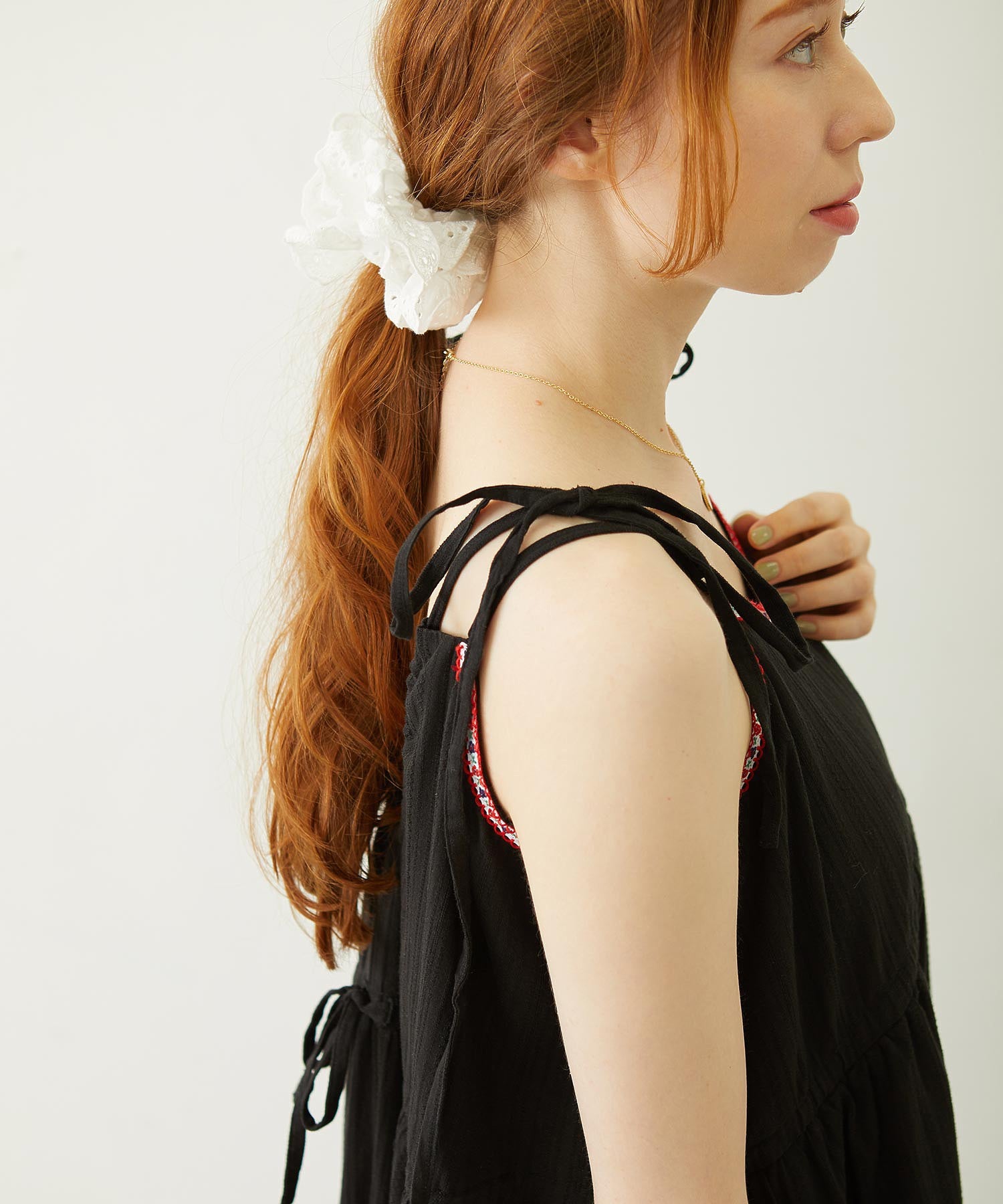 TYROLEAN TAPE CAMI DRESS