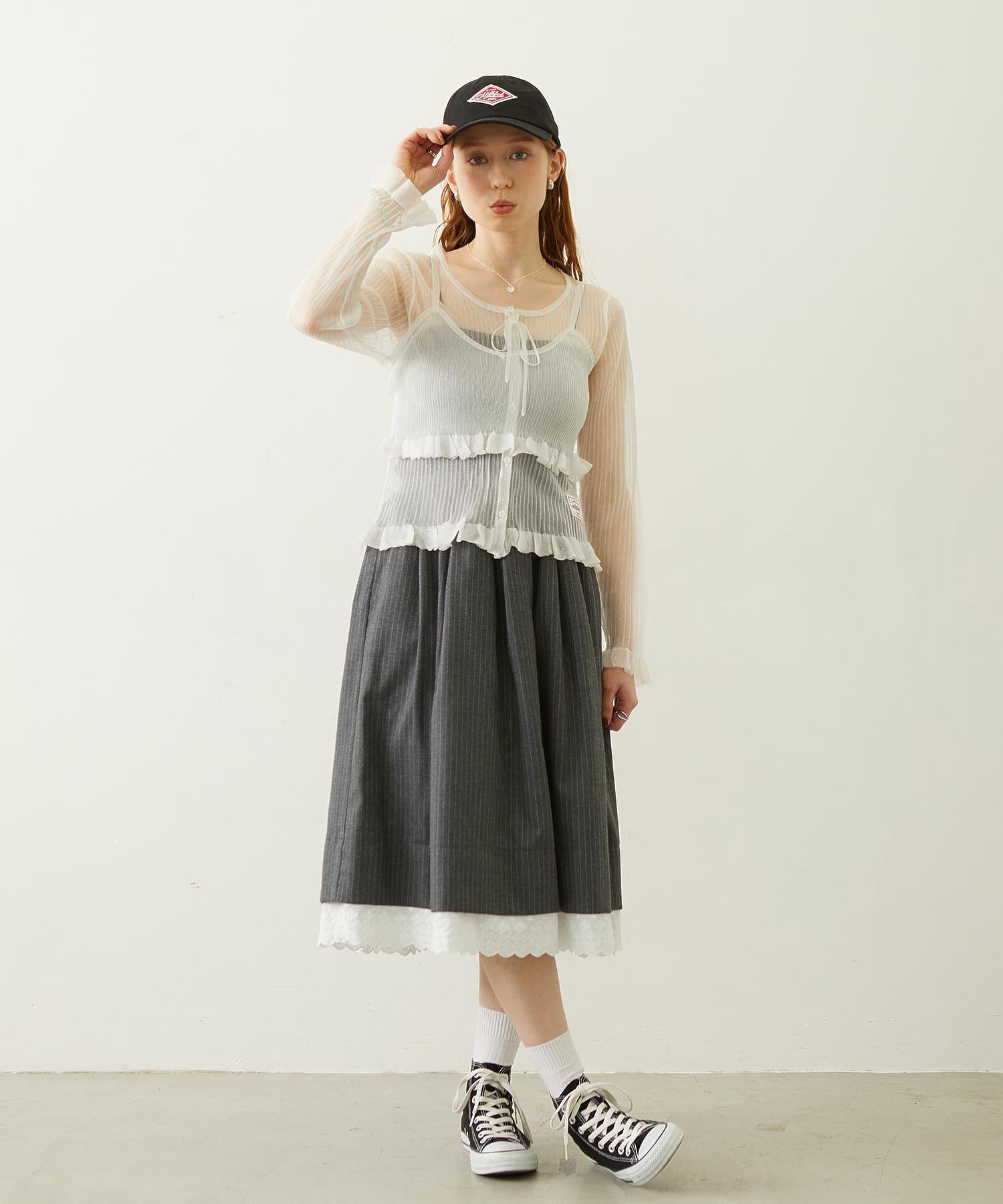 LABEL TWILL CAP