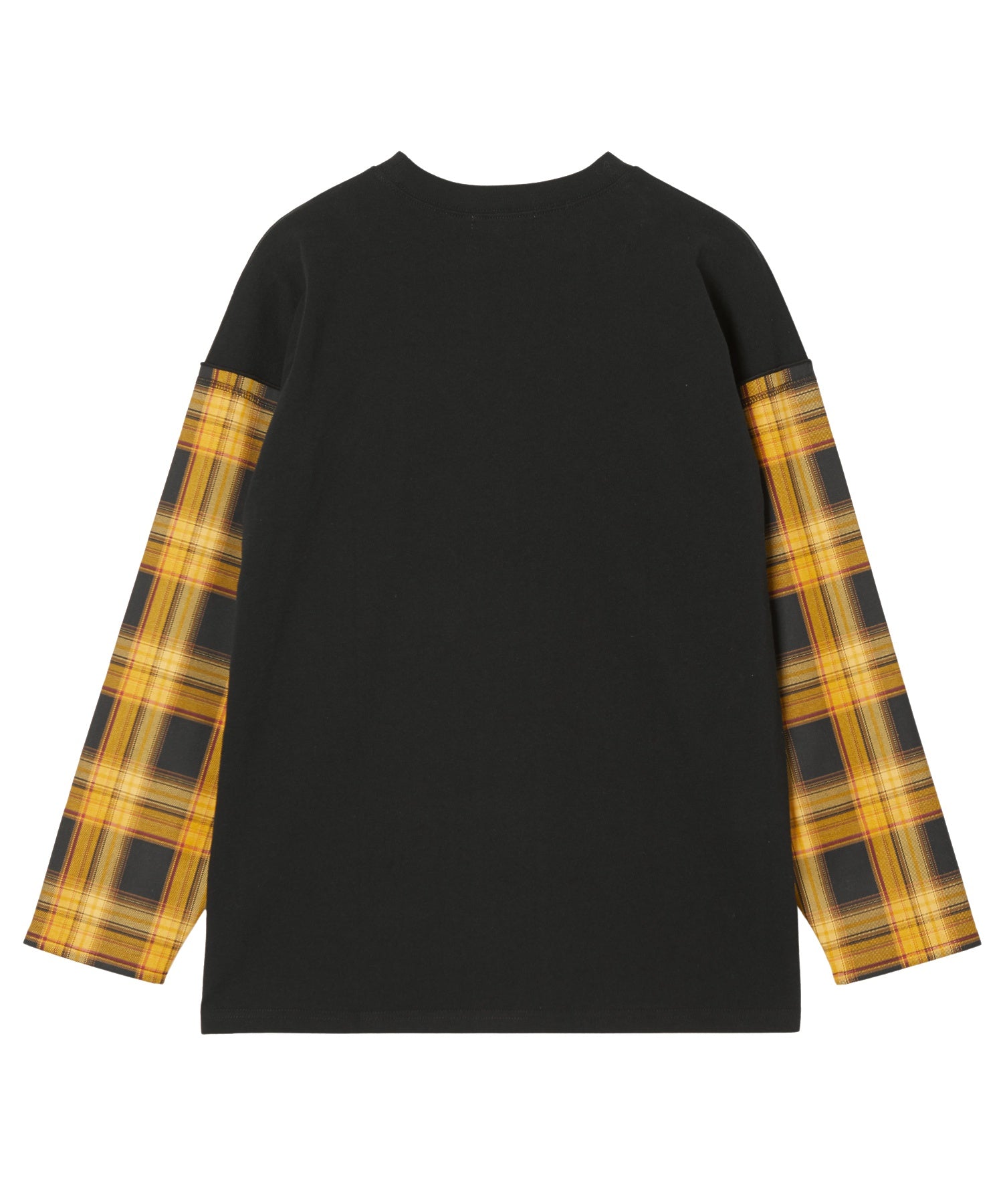 PLAID SLEEVES L/S TOP