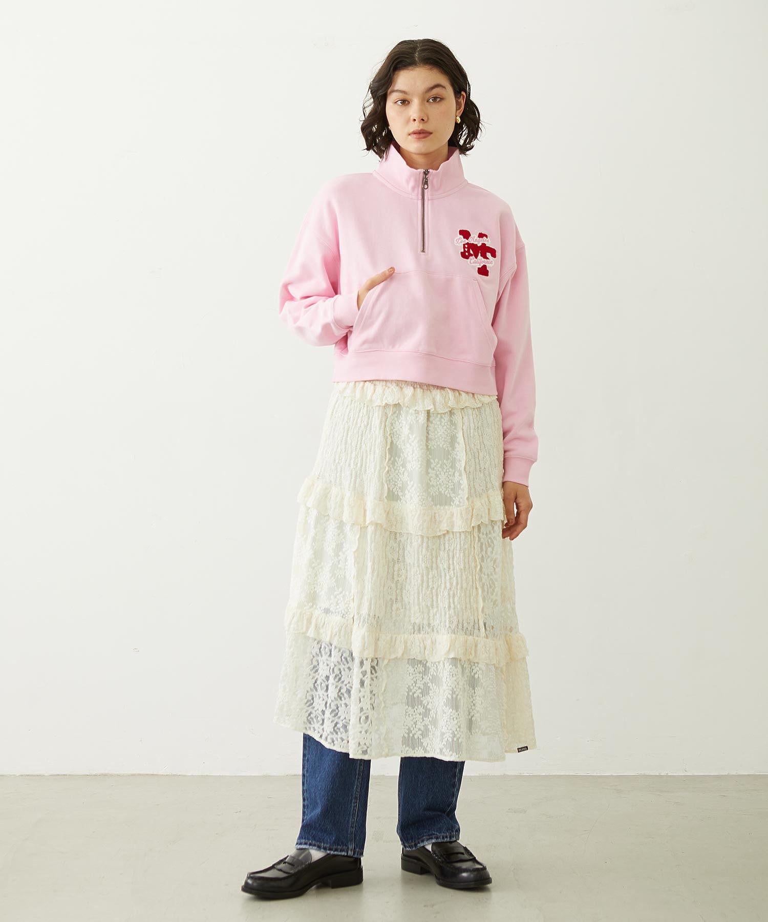 LACE FRILL DIRNDL SKIRT