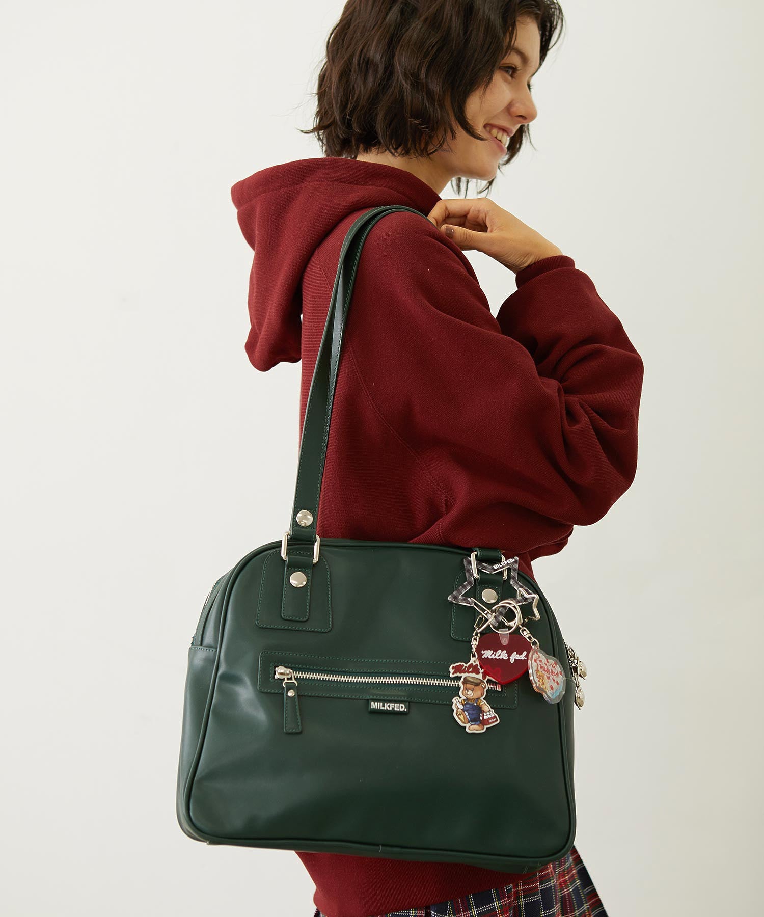 HEART CHARM BOSTON BAG