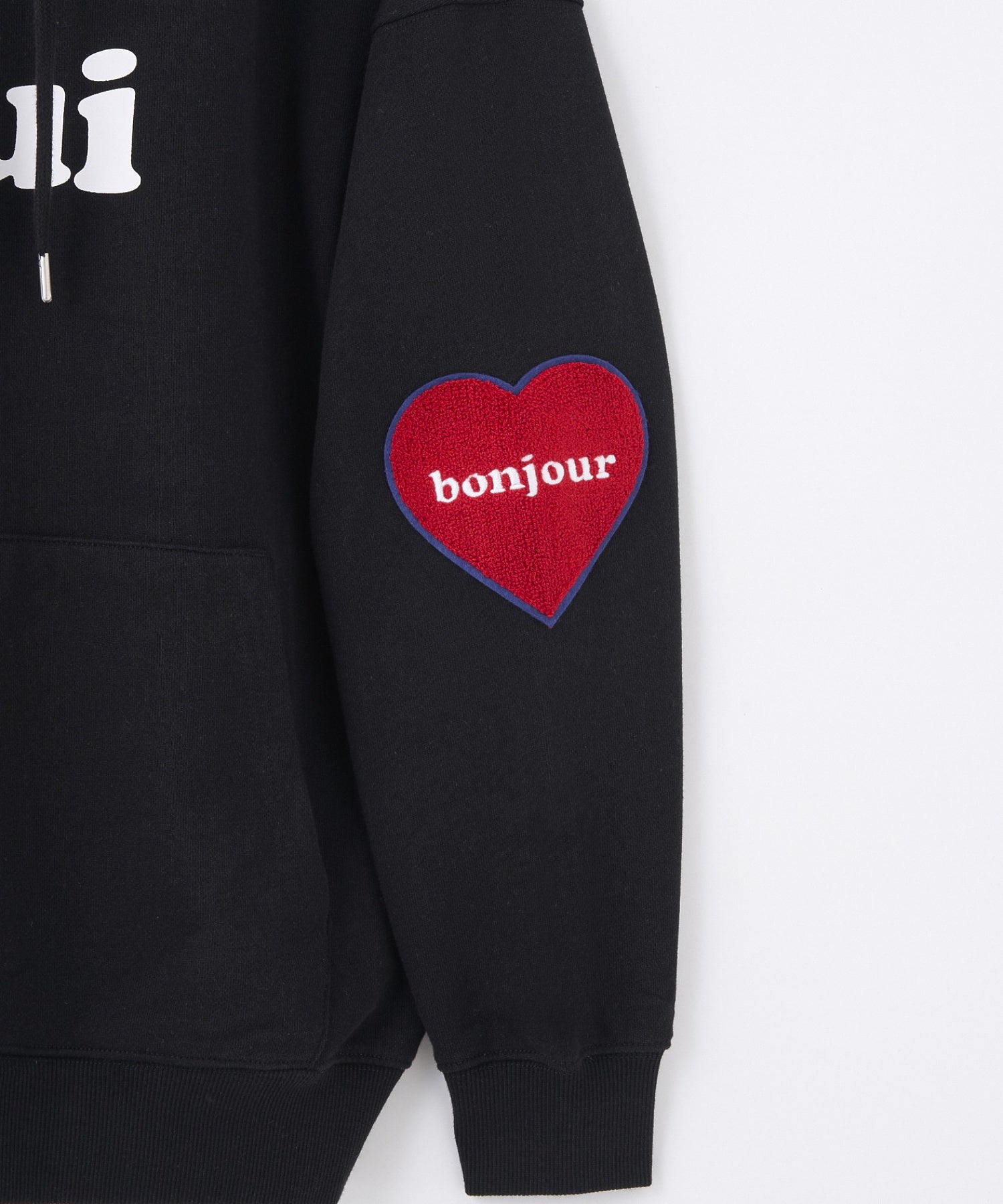 HEART ELBOW PATCH SWEAT HOODIE