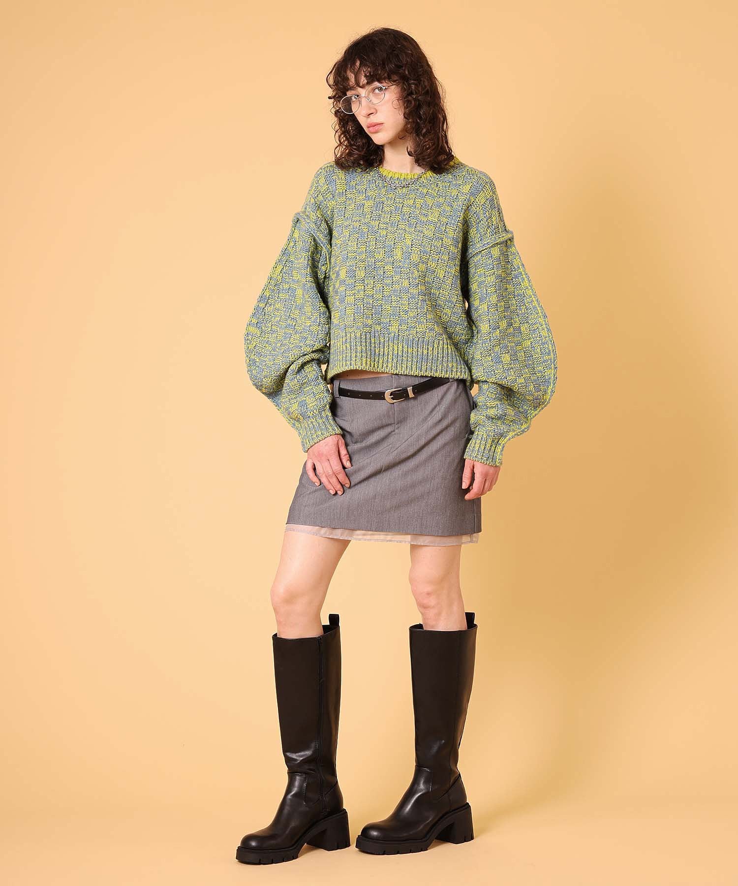 ミックスニットプルオーバー