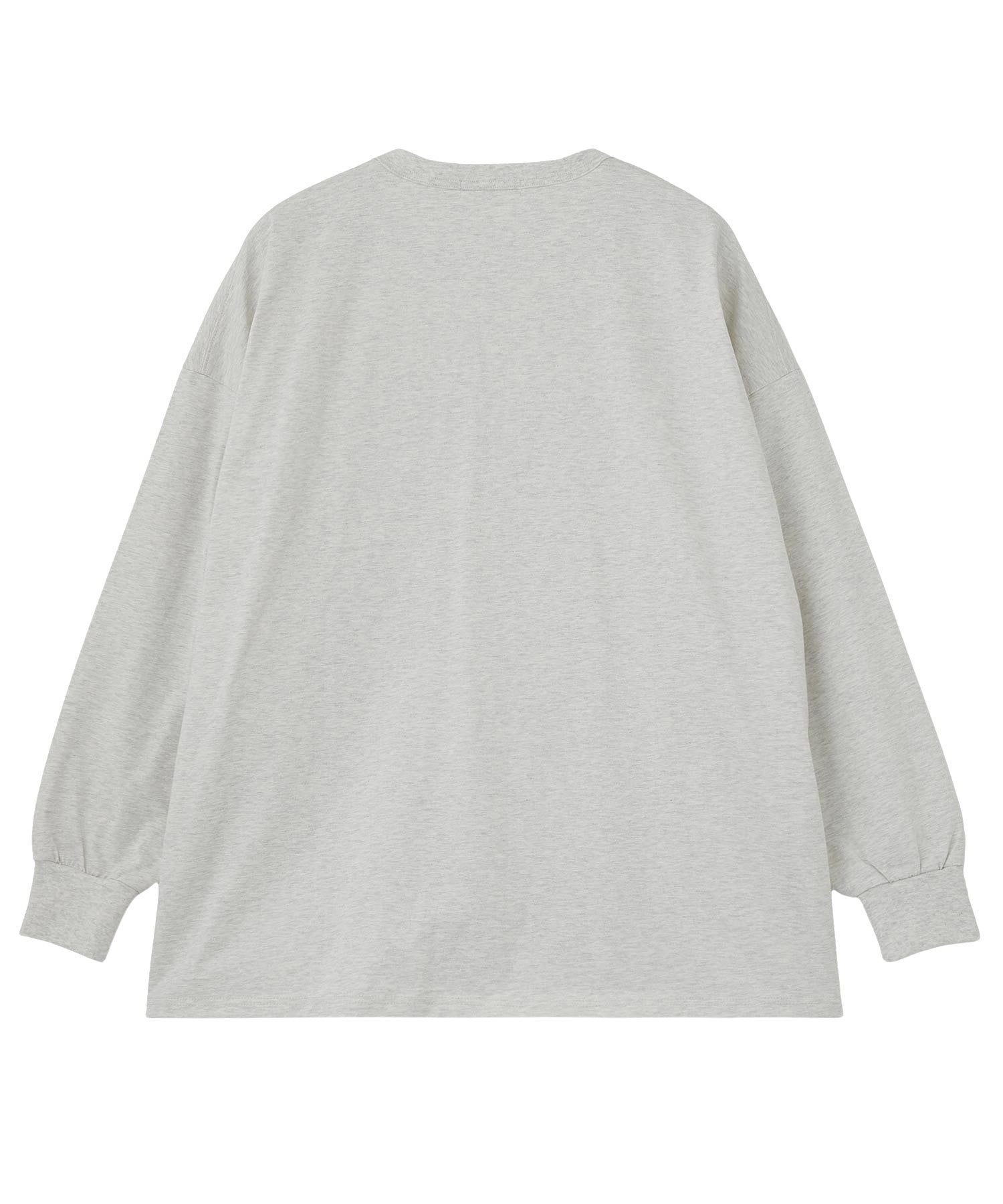 HENLEY NECK BIG L/S TOP