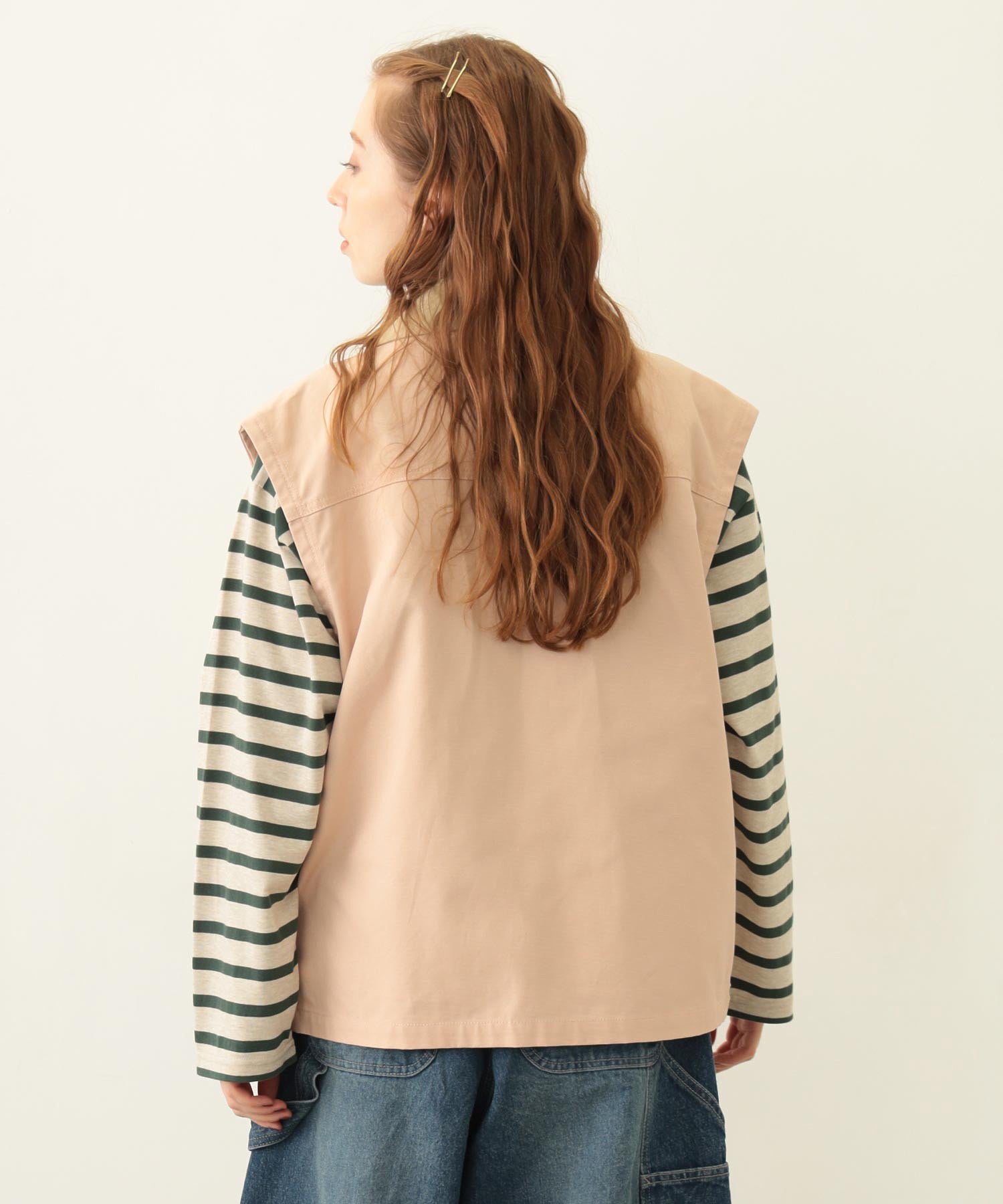 DEFORMED COLLAR DUCK VEST