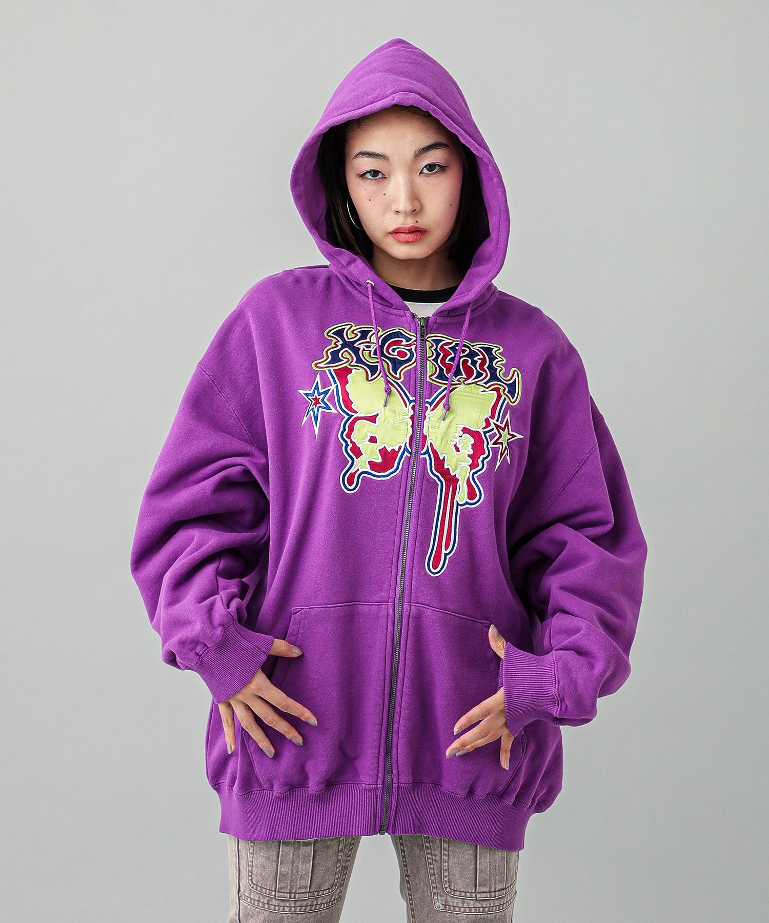 BUTTERFLY ZIP UP HOODIE