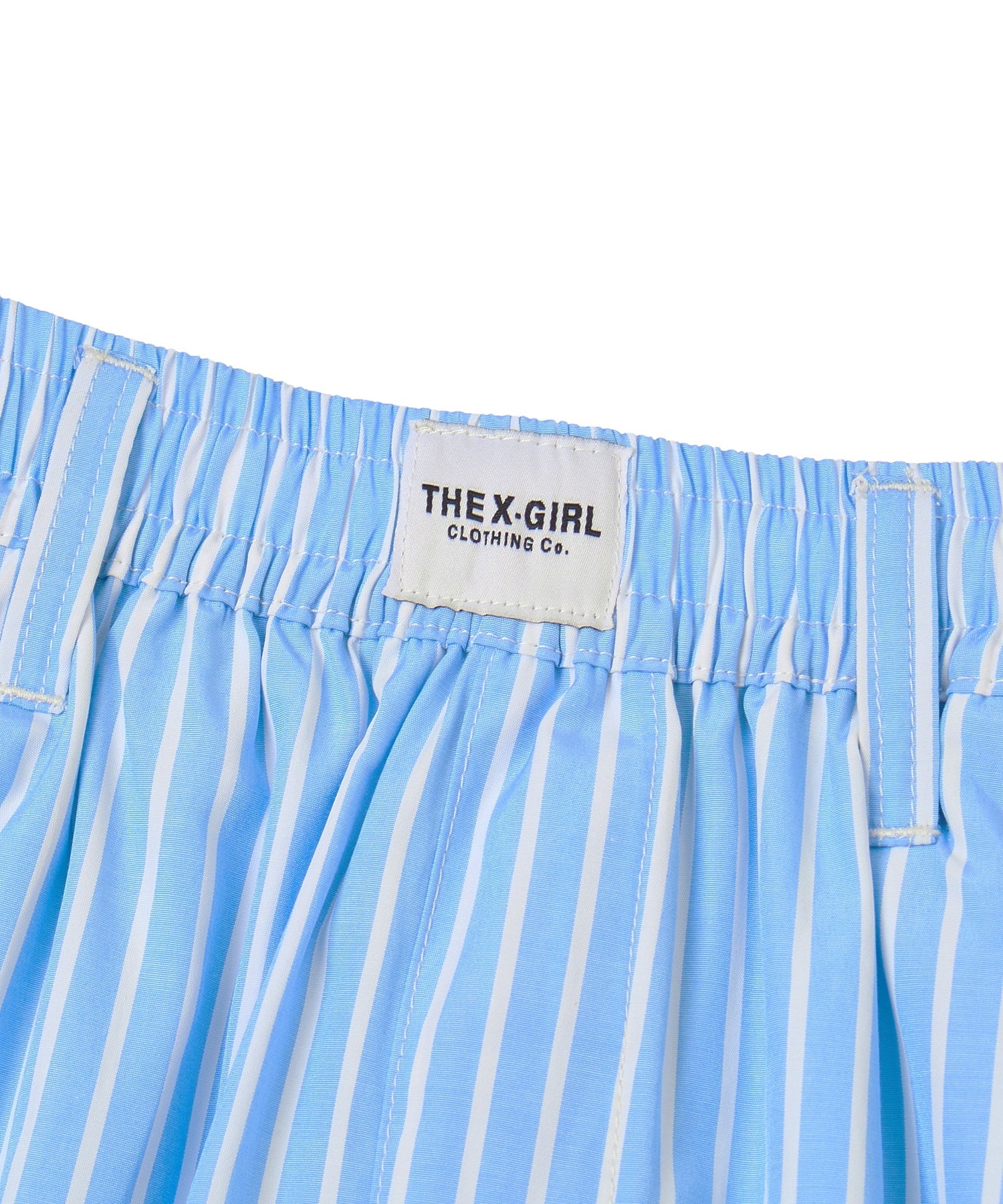 STRIPED RHINESTONE SHORTS