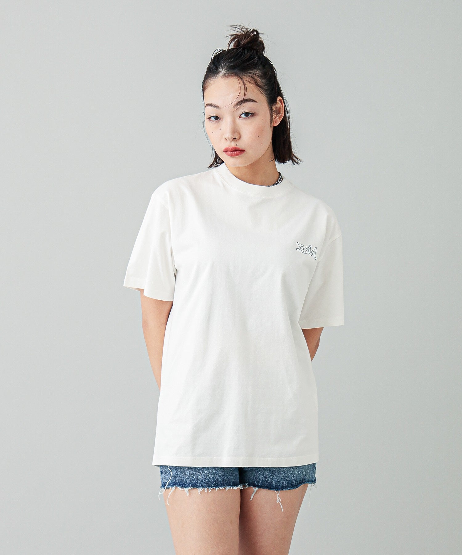 X-girl MOTIF KEYCHARM S/S TEE