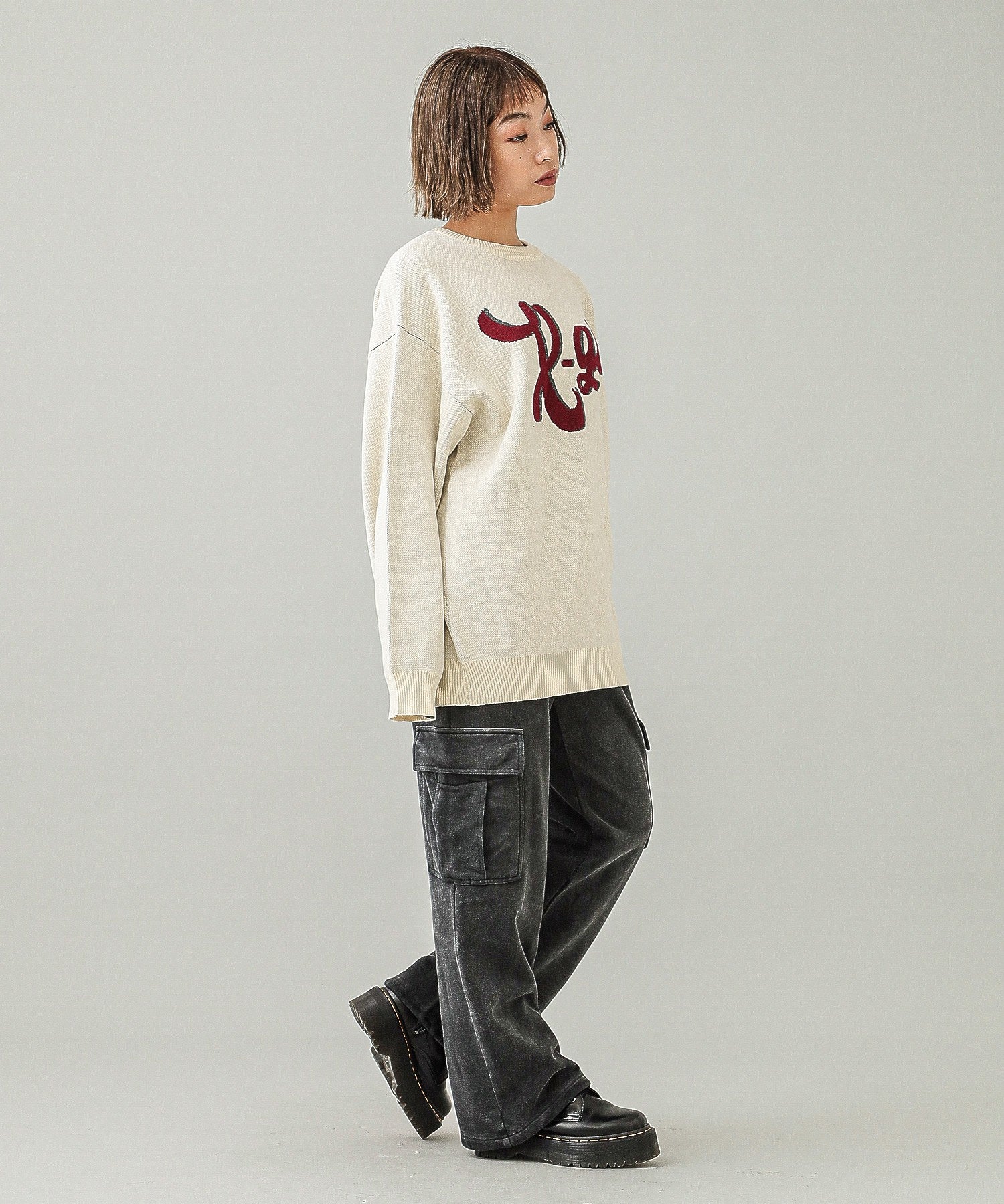 LOGO JACQUARD KNIT TOP