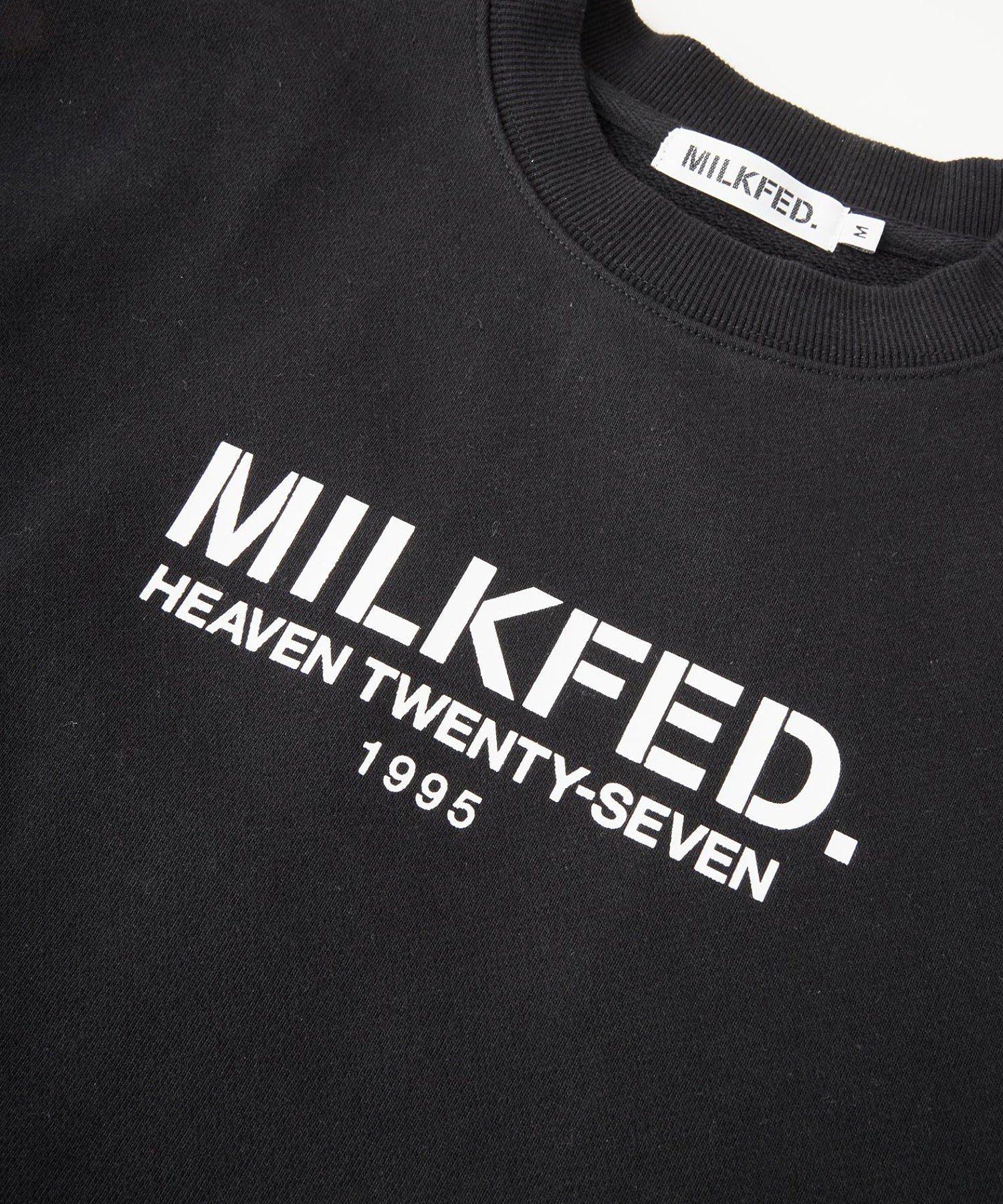 STENCIL LOGO WIDE CREW SWEAT TOP