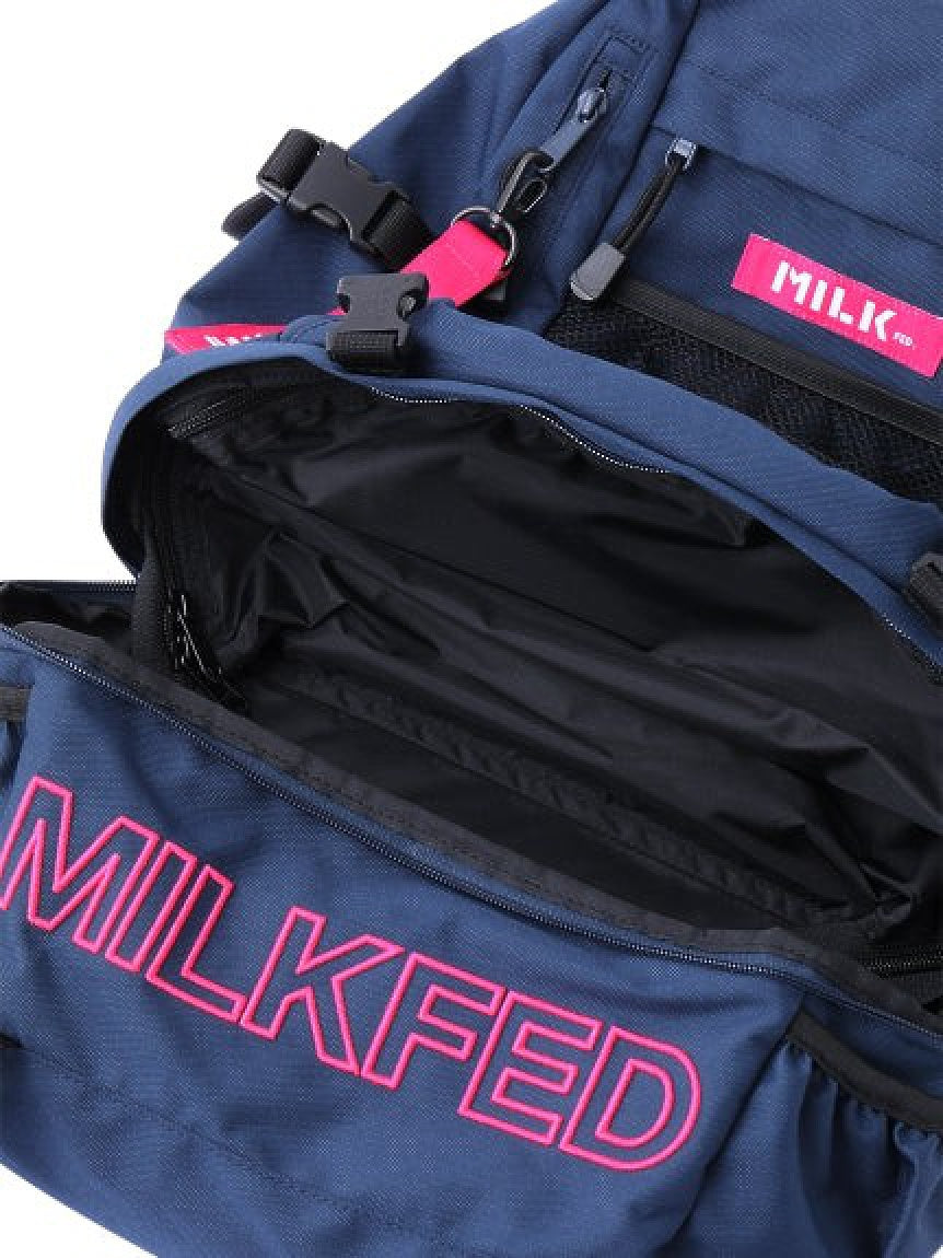 【定番】NEO EMBROIDERY BIG BACKPACK BAR MILKFED.