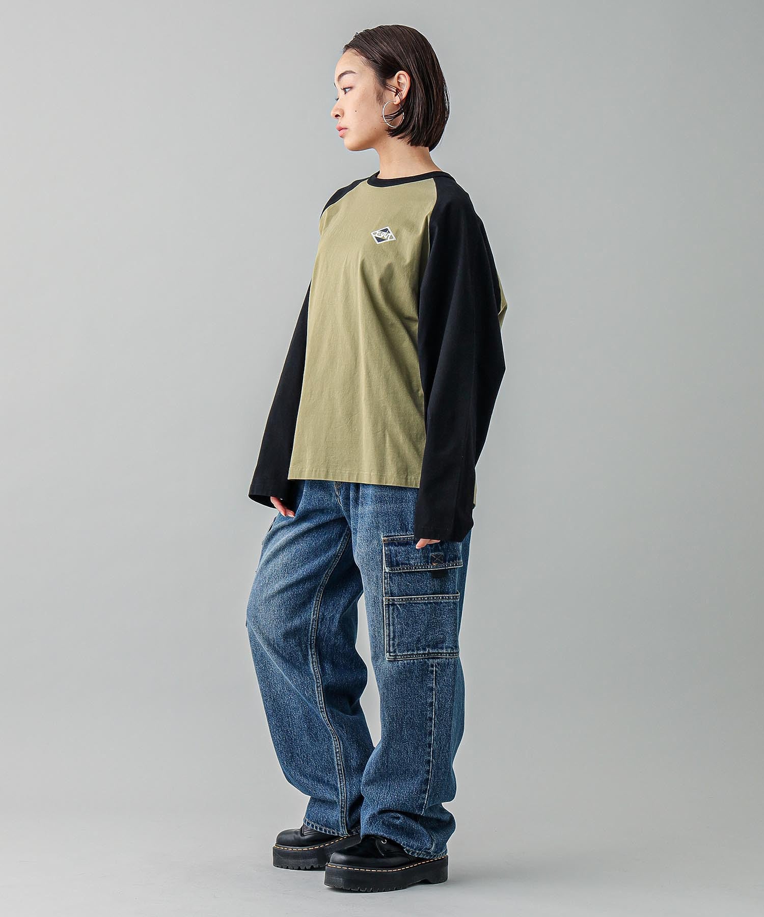 RHOMBUS LOGO B/B BIG TEE X-girl