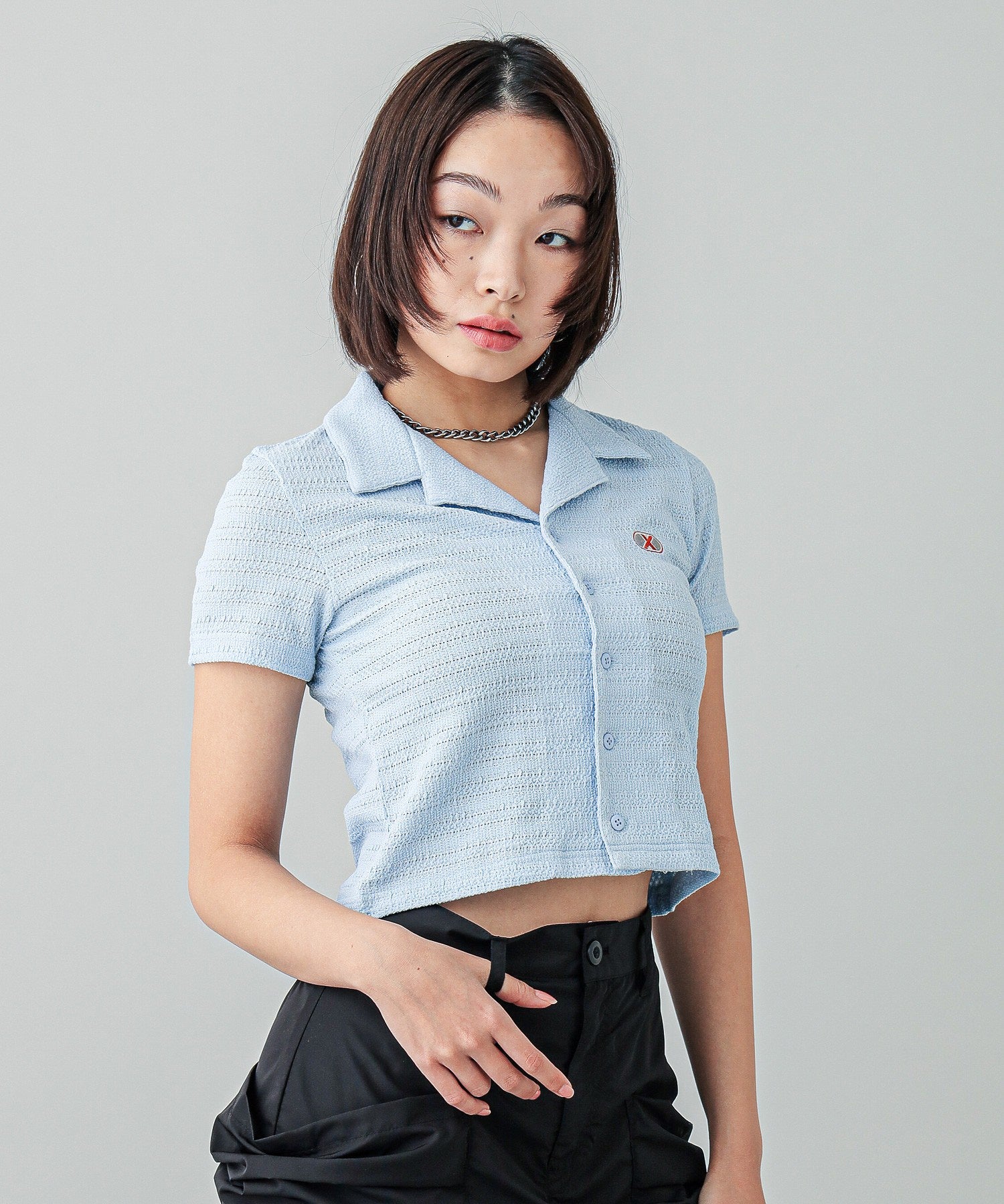 OPEN COLLAR COMPACT SHIRT