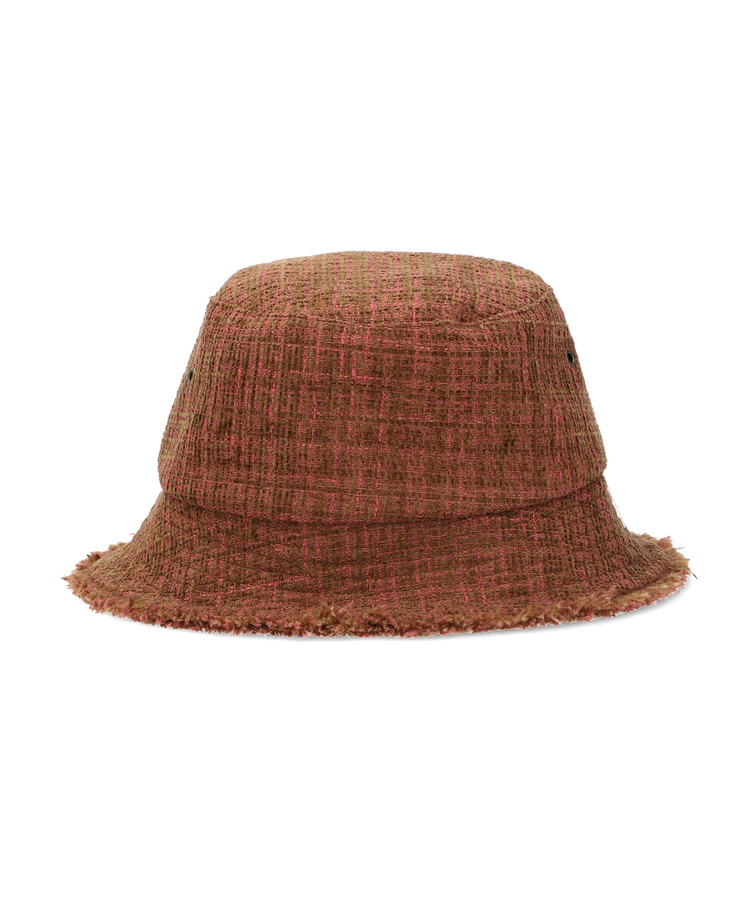 TWEED FRINGE BUCKET HAT