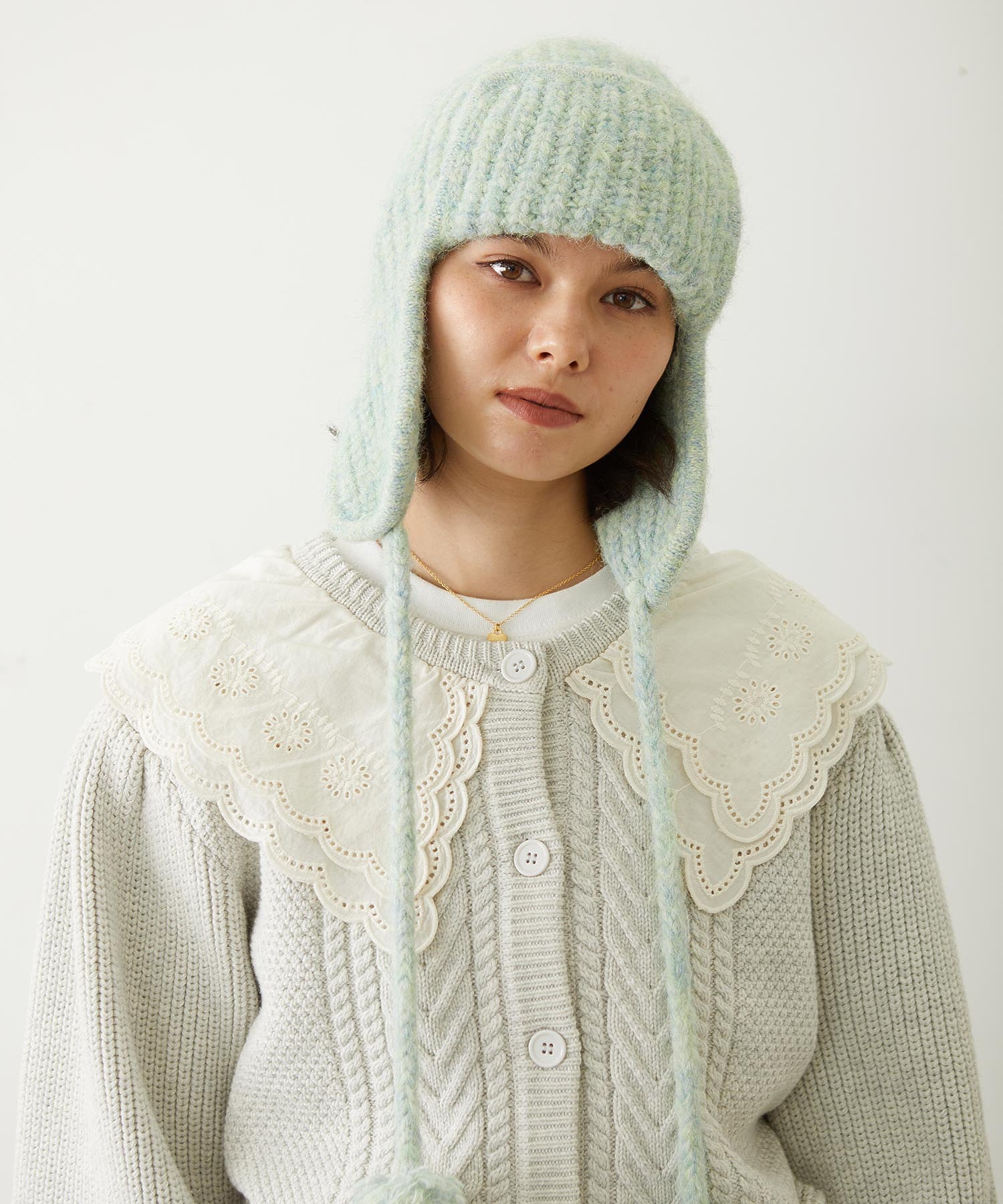 EAR FLAP KNIT CAP