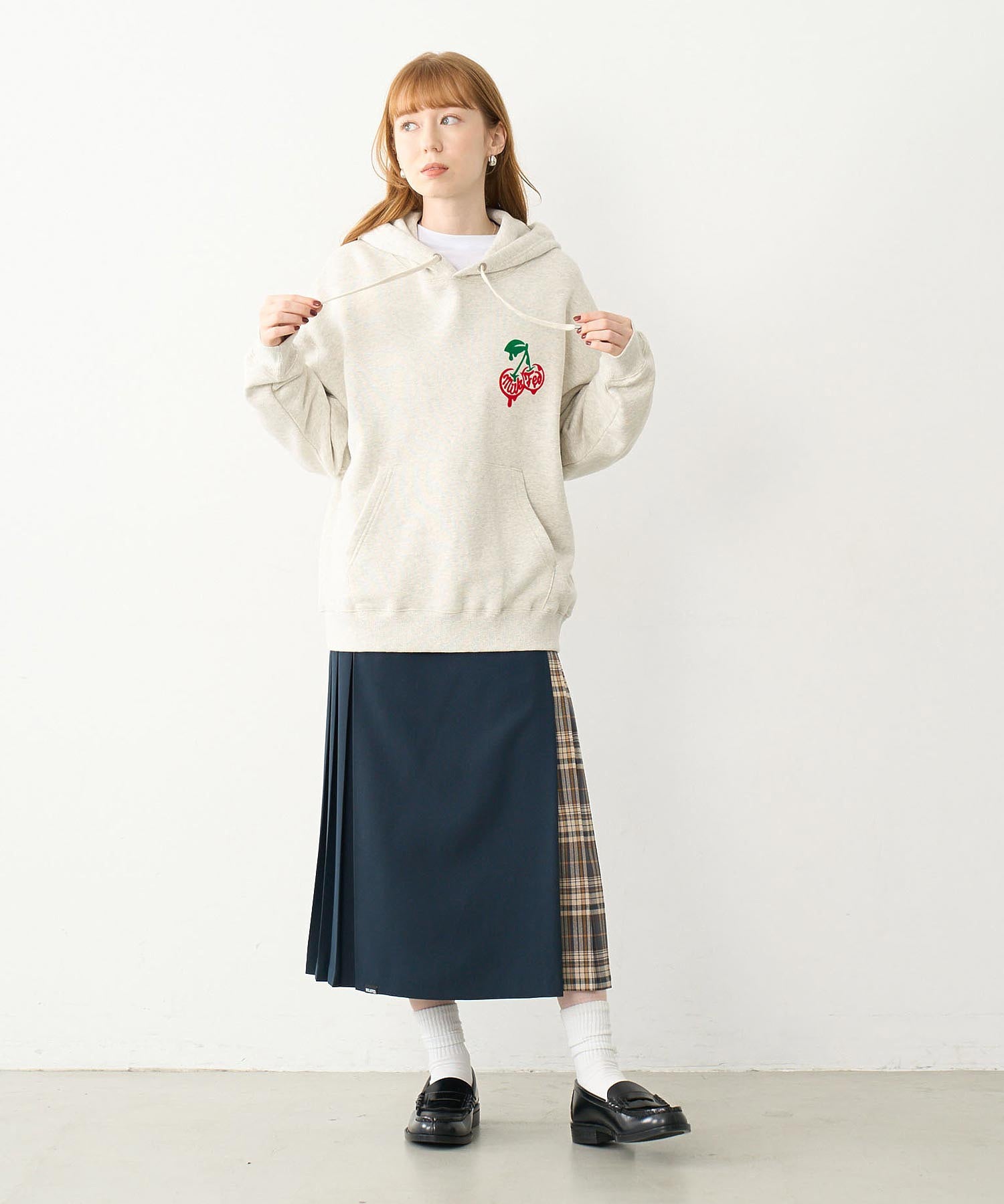 PLAID PANEL SKIRT