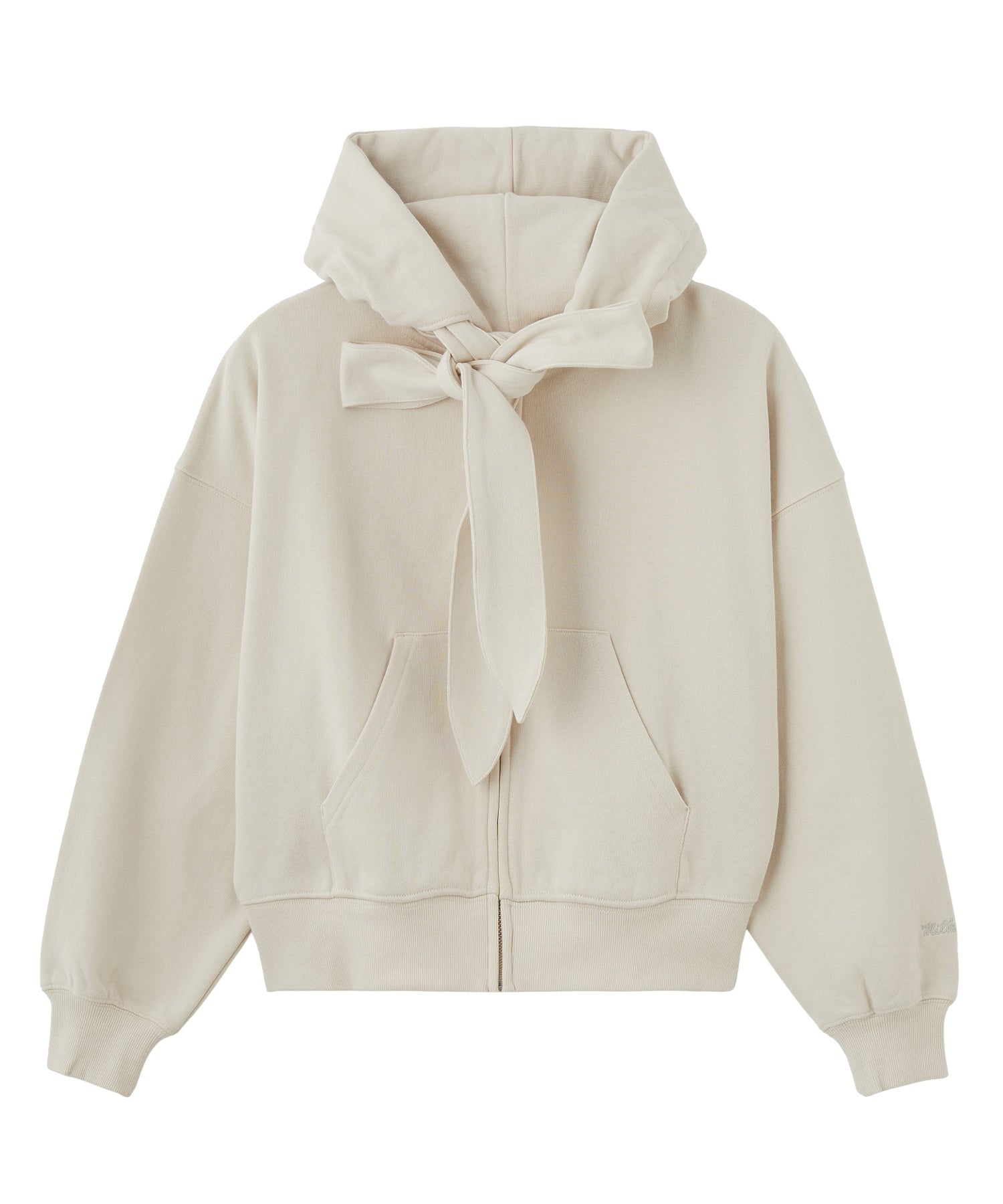 BIG RIBBON SWEAT ZIP HOODIE