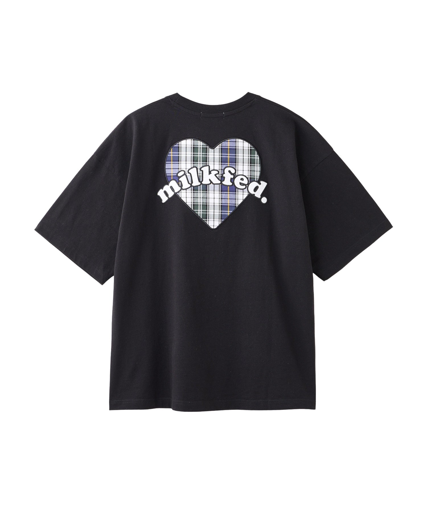 PLAID HEART WIDE S/S TEE