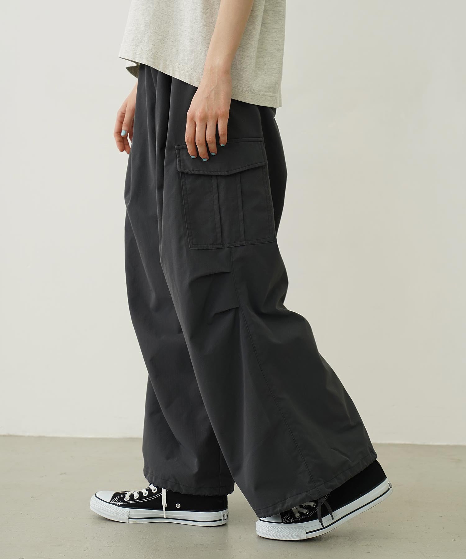 MILITARY WIDE LEG PANTS