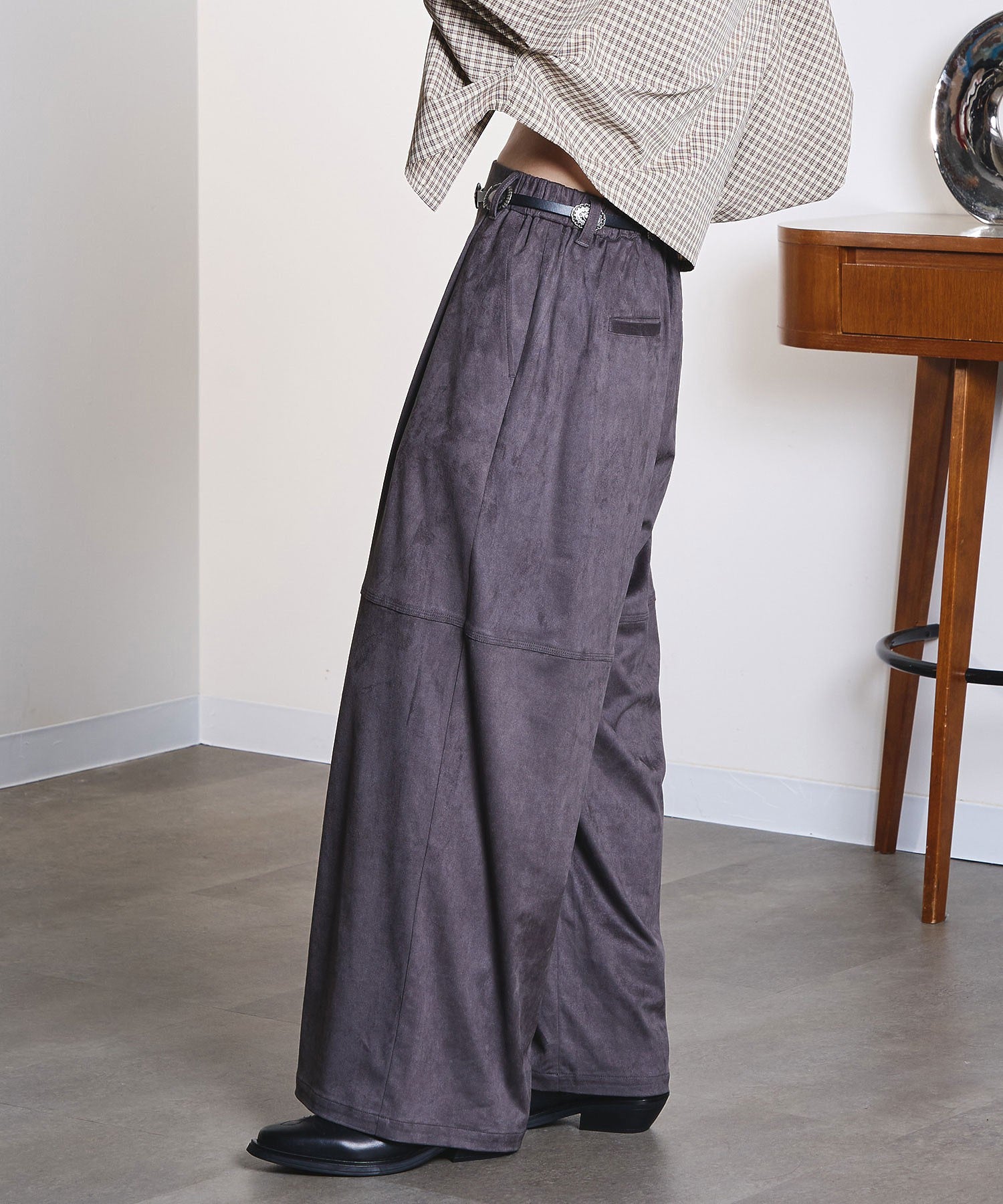 FAUX SUEDE PANTS