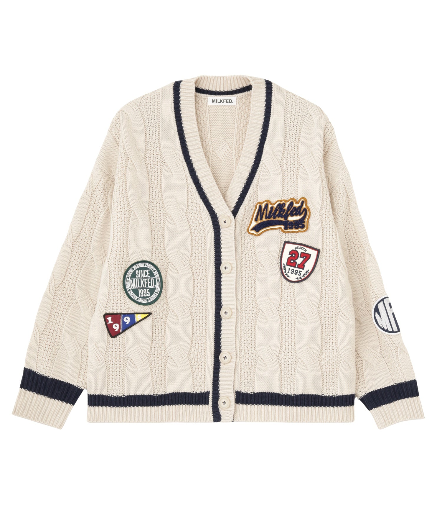 CRICKET KNIT PATCH CARDIGAN