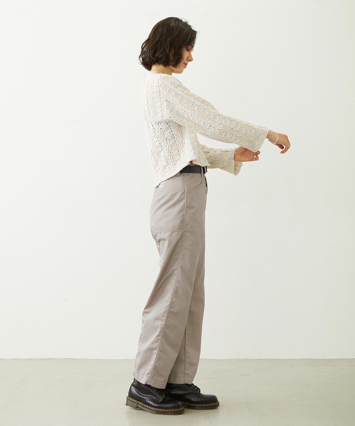 OPENWORK CABLE KNIT CARDIGAN