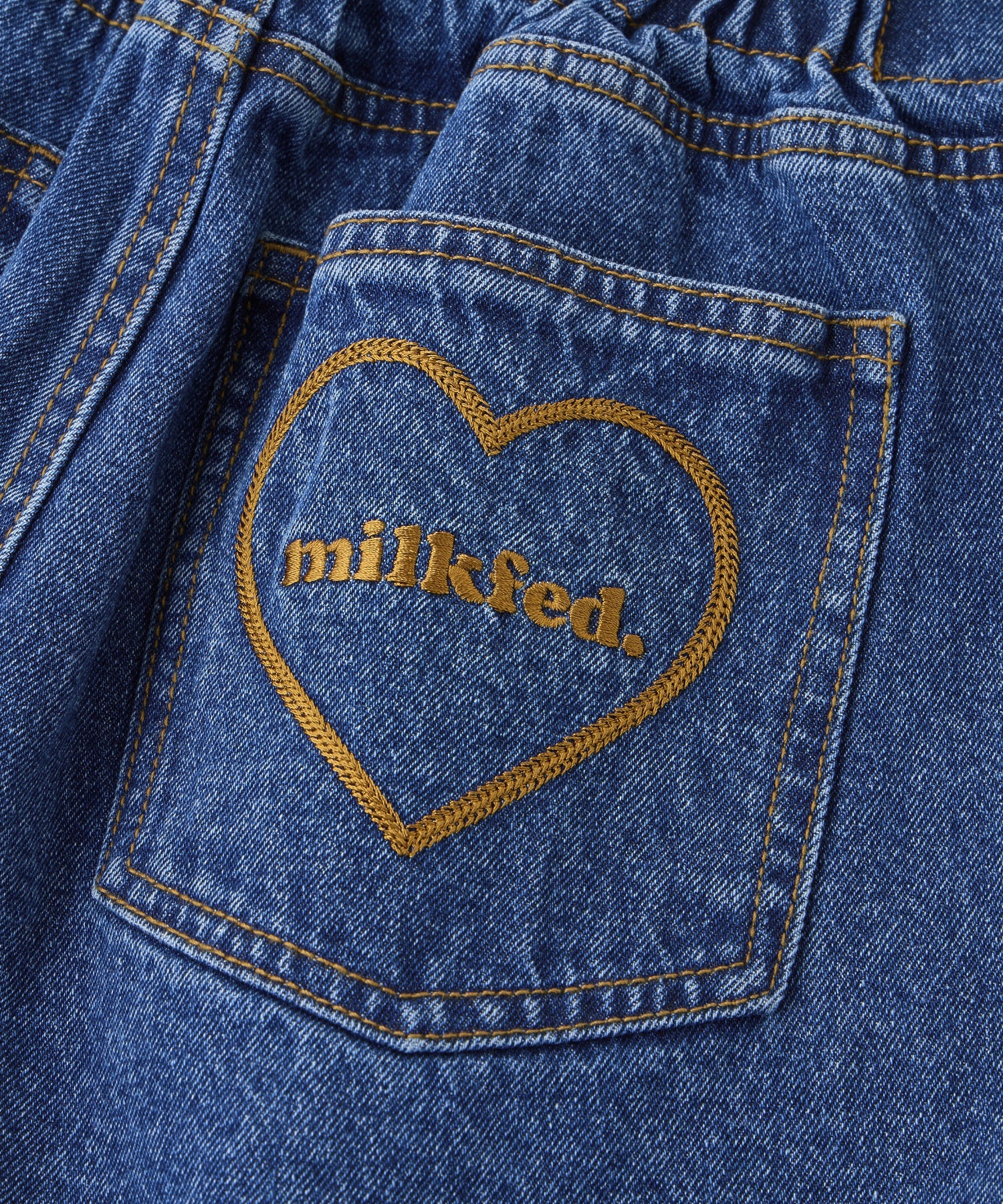 COOPER HEART DENIM SHORT PANTS