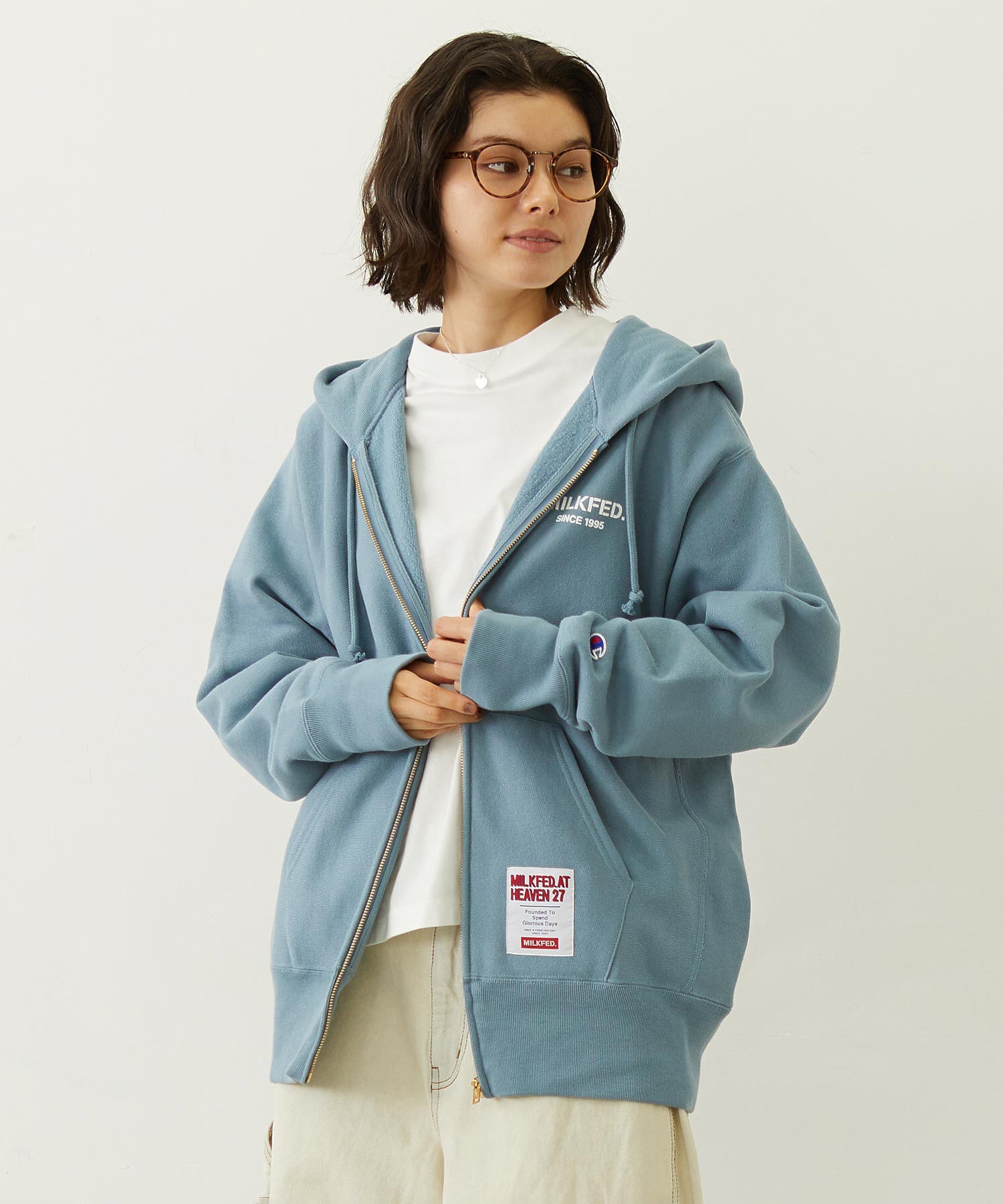 MILKFED. × CHAMPION SWEAT ZIP HOODIE