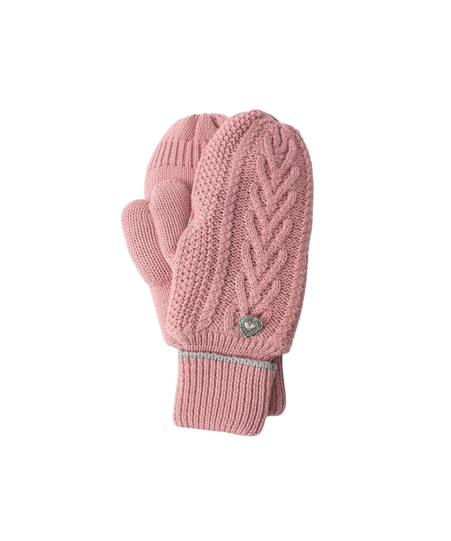 HEART CABLE MITTENS