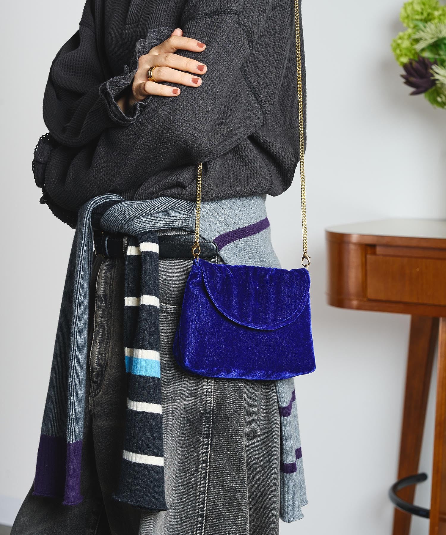 CREOLME/MULTI STRIPE KNIT CARDIGAN