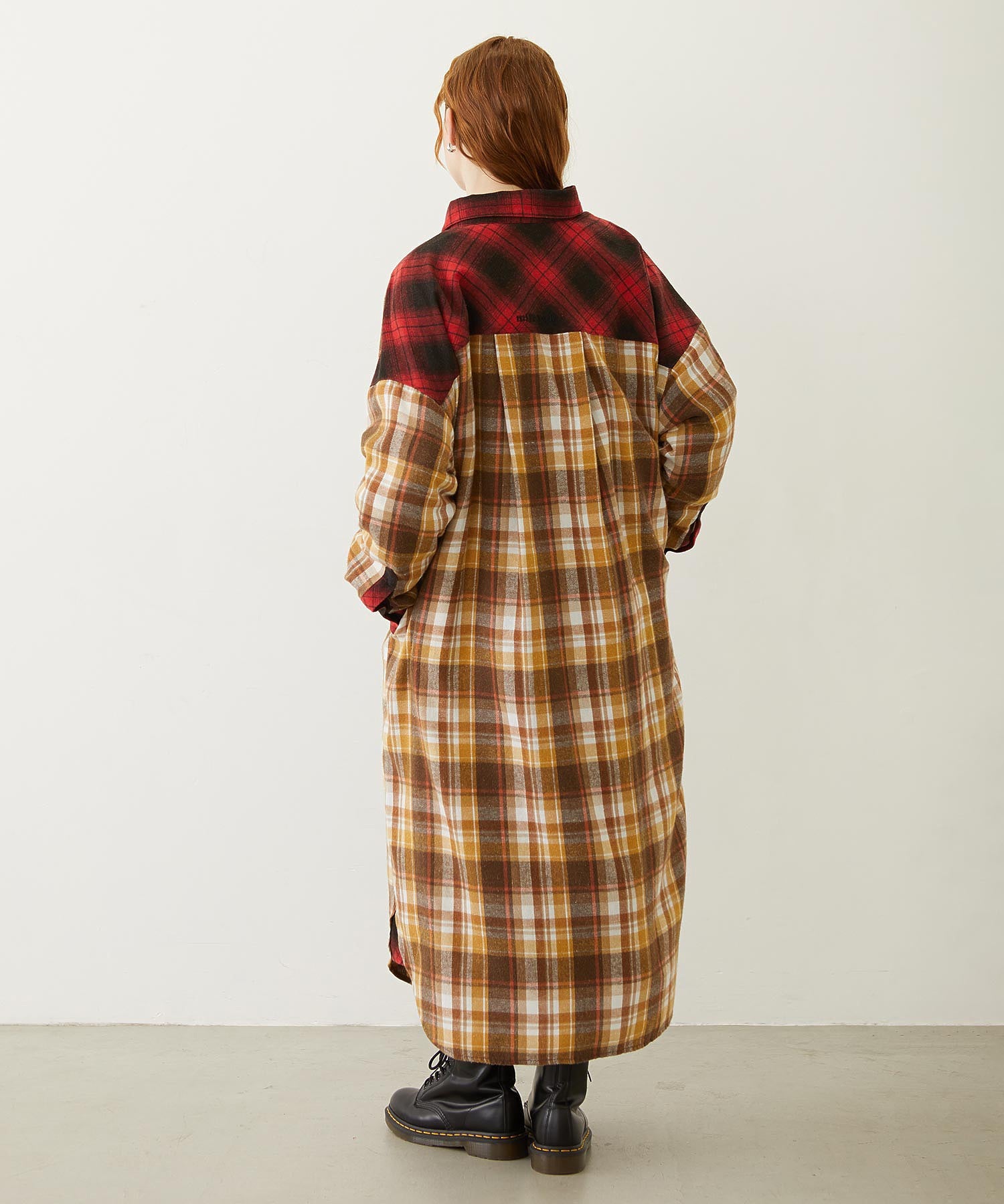 WASHED PANEL SHIRT DRESS