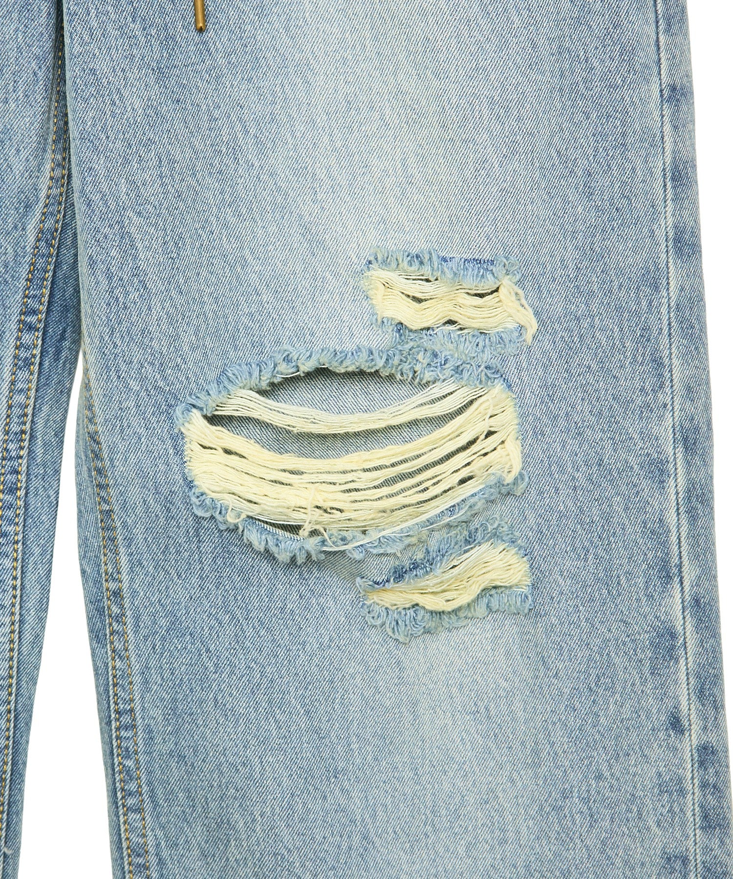 DRAWSTRING DENIM PANTS