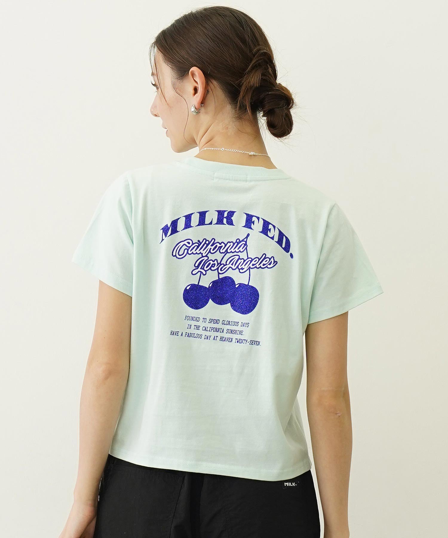 GLITTER  CHERRY COMPACT S/S TEE