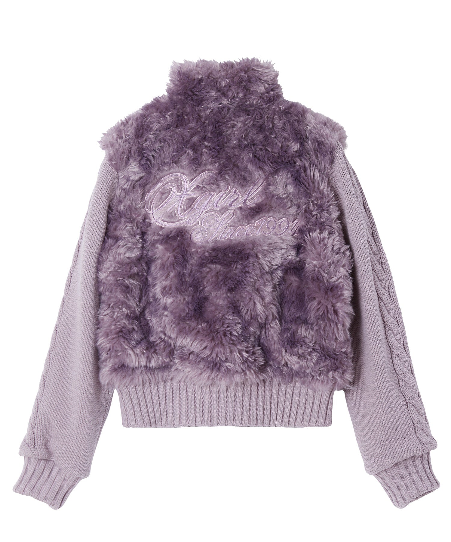 FAUX FUR AND KNIT JACKET