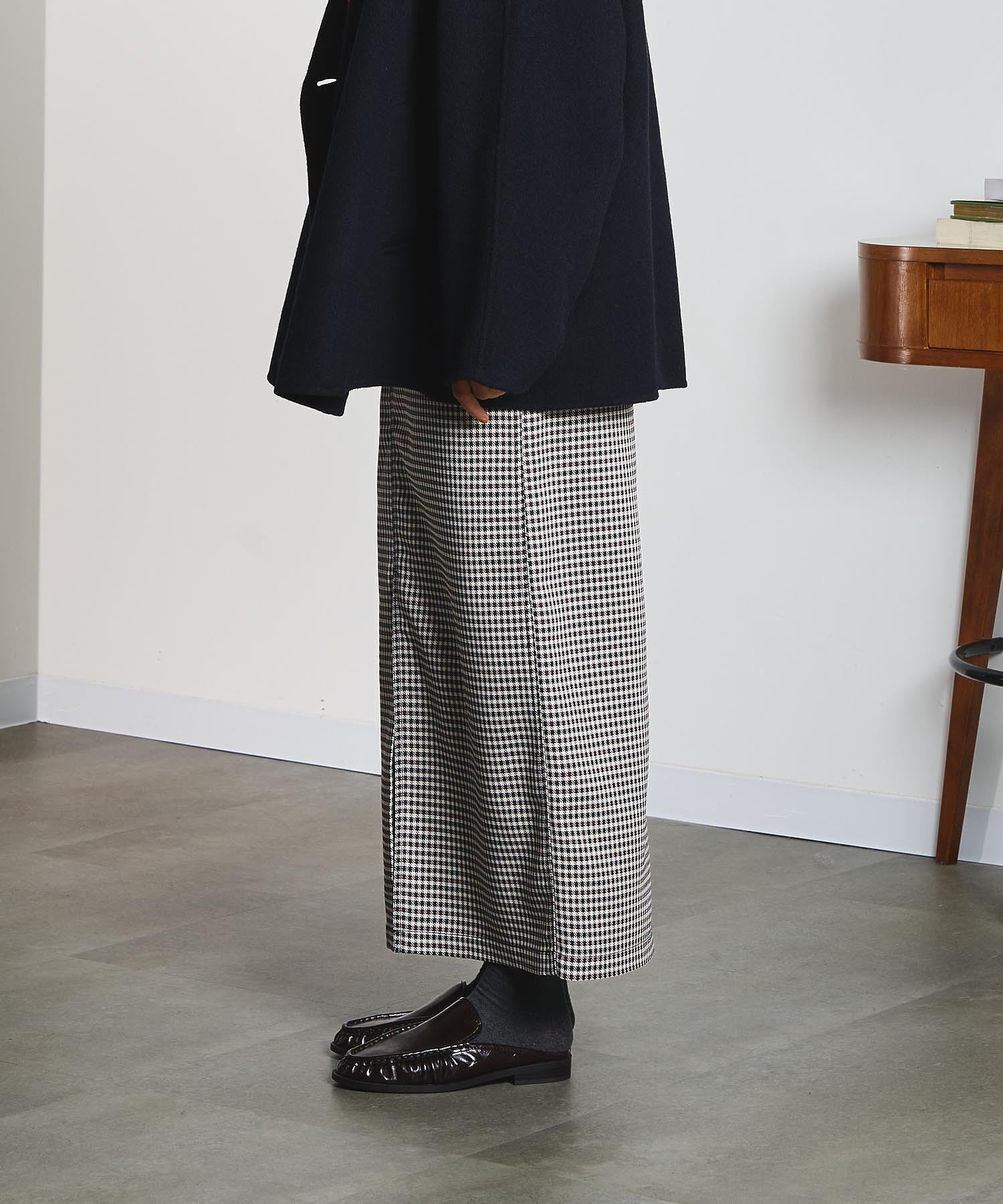 CREOLME/CHECK PENCIL SKIRT