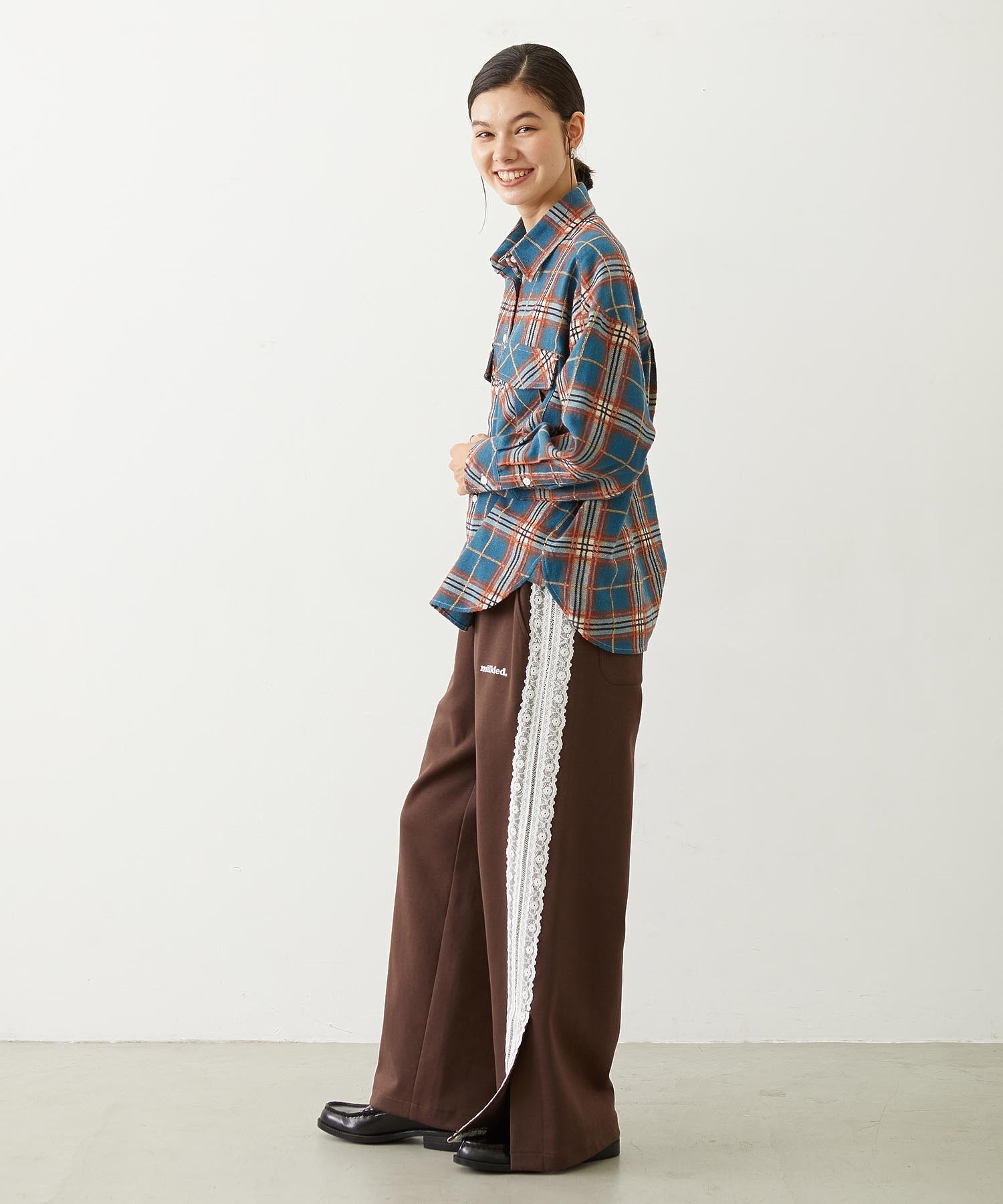 LOGO PLAID SHIRT