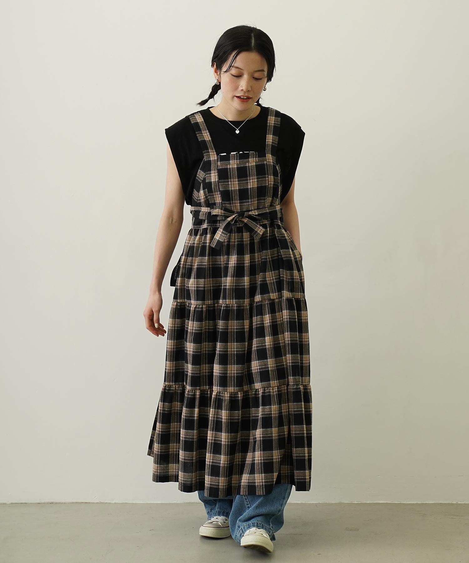 APRON TIERED DRESS