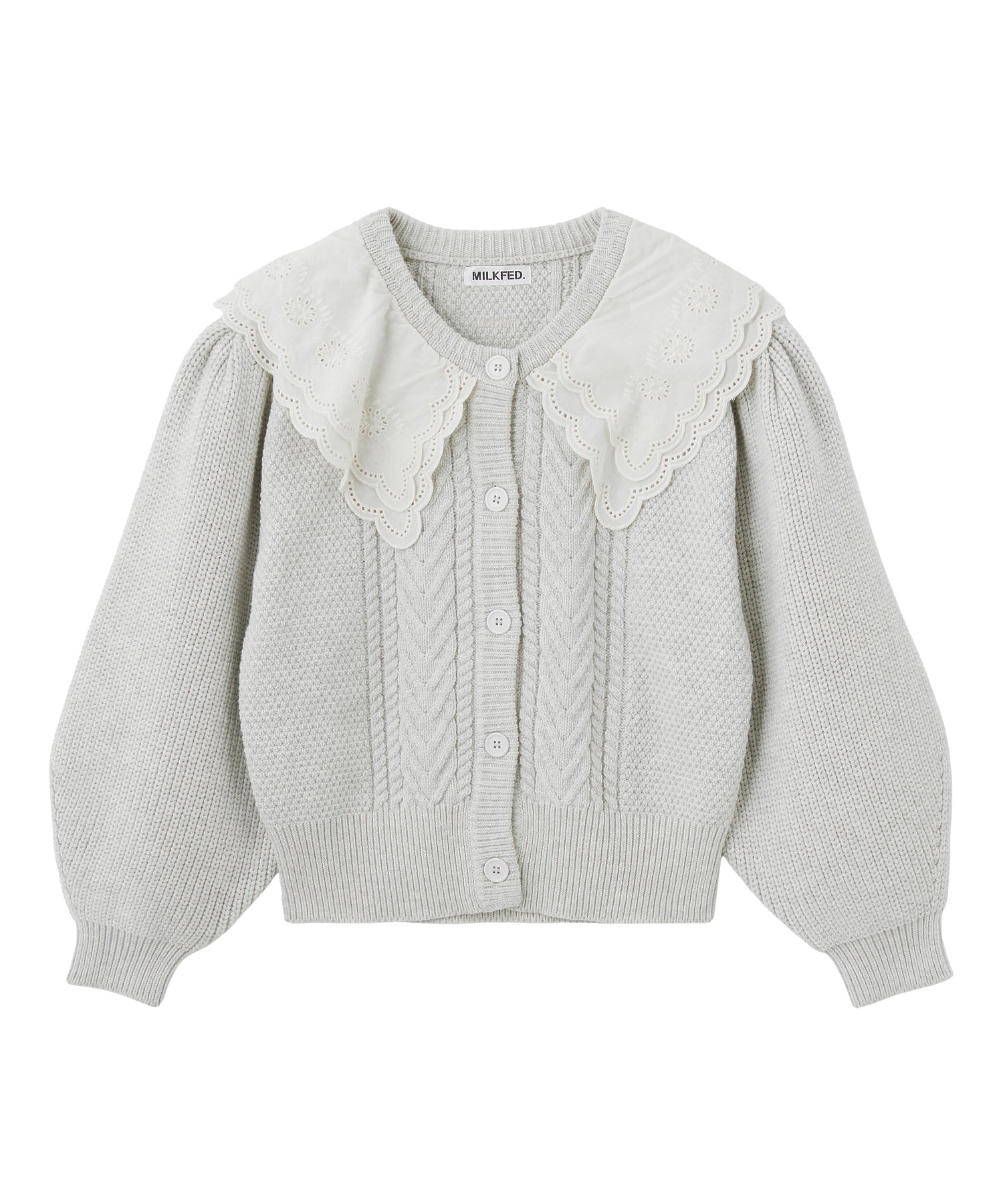 LACE COLLAR KNIT TOP