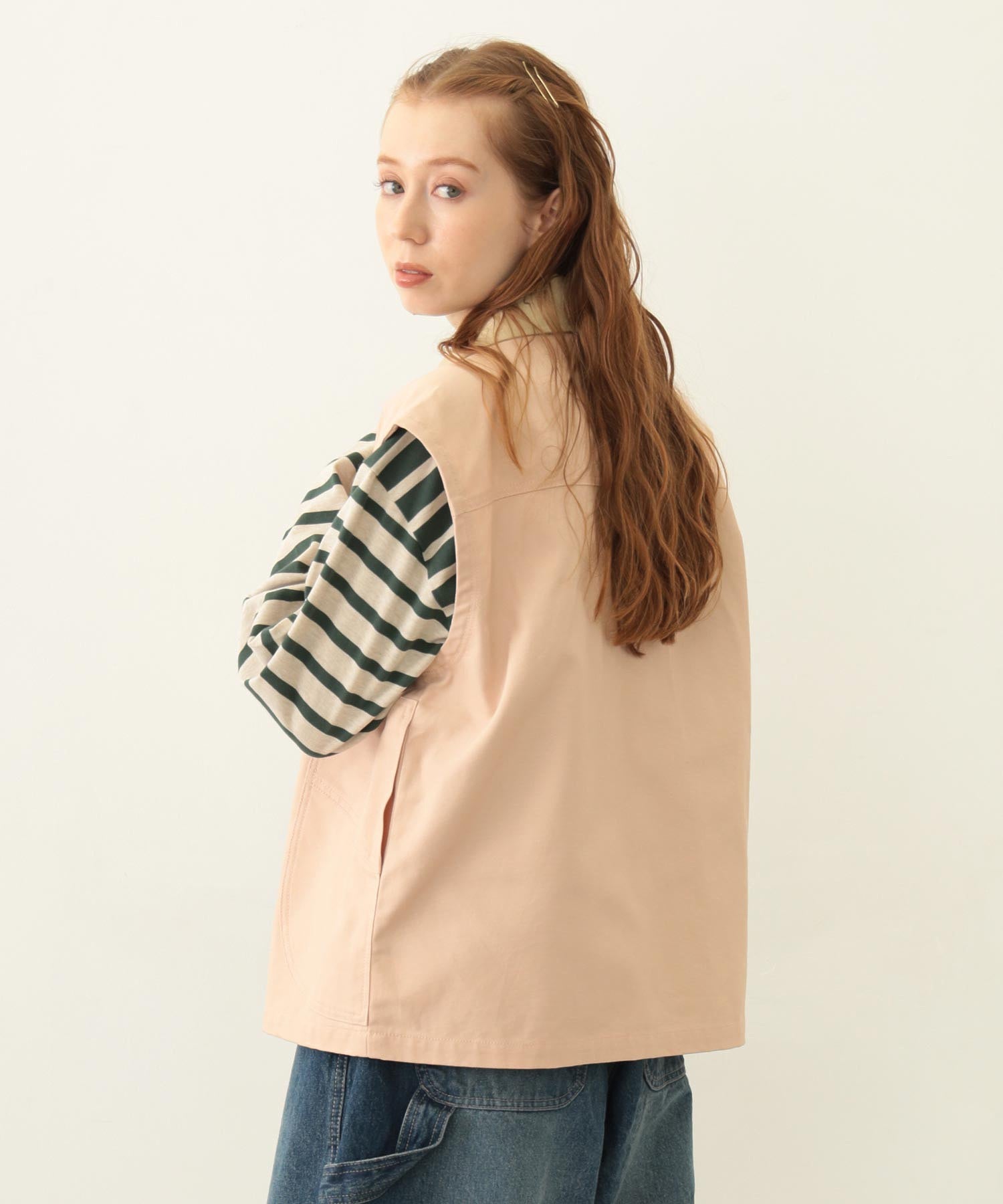 DEFORMED COLLAR DUCK VEST