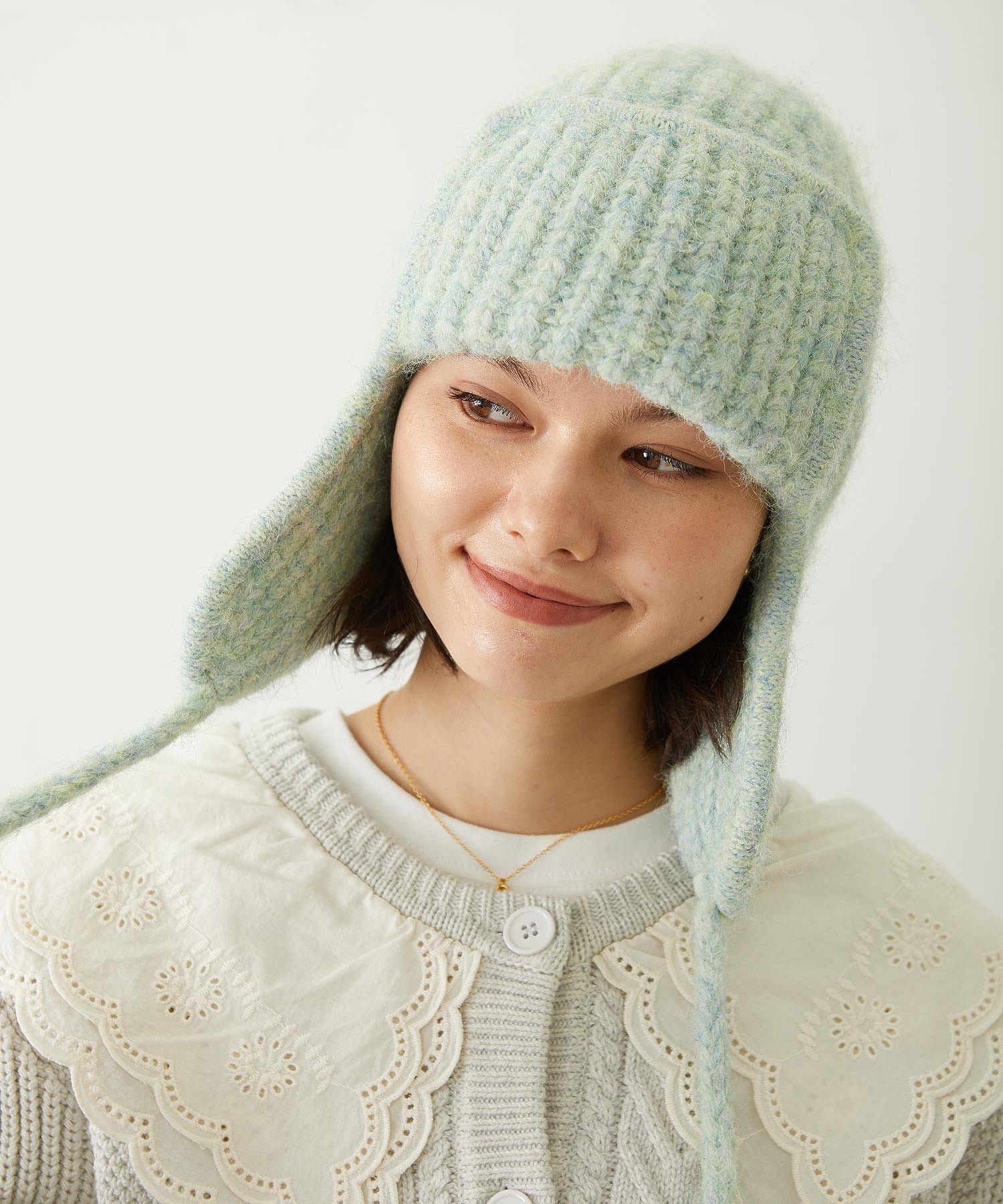 EAR FLAP KNIT CAP