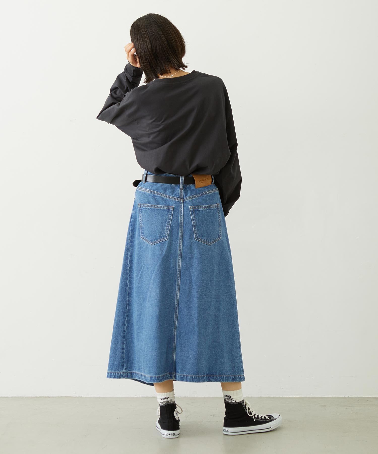 ASYMMETRICAL LONG SKIRT