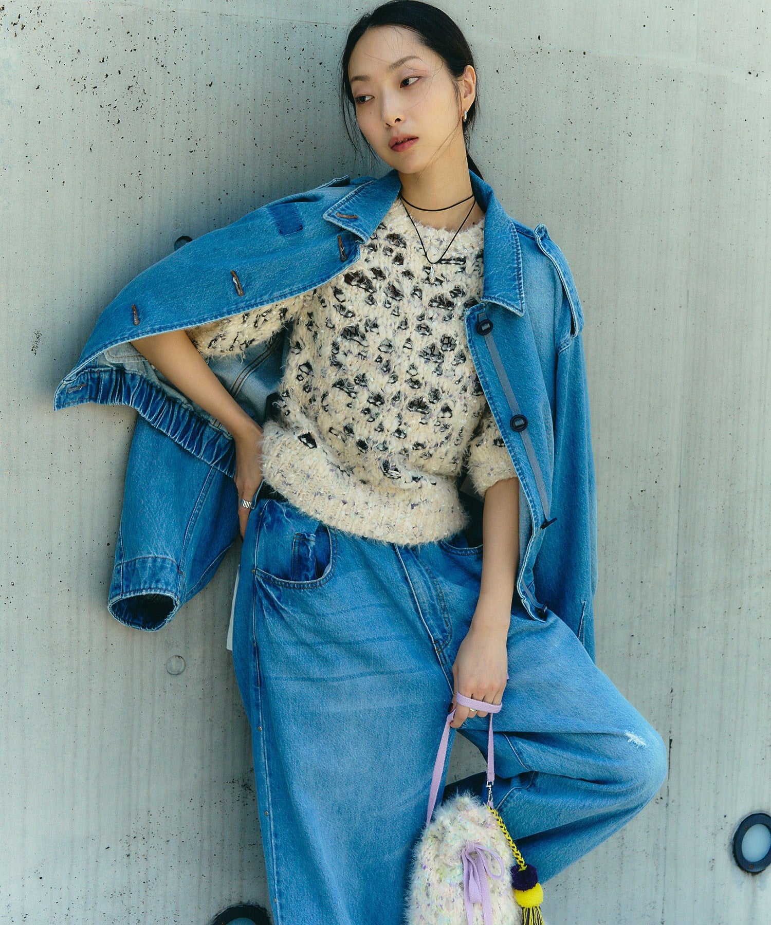 mici/MESH KNIT SHOULDER BAG
