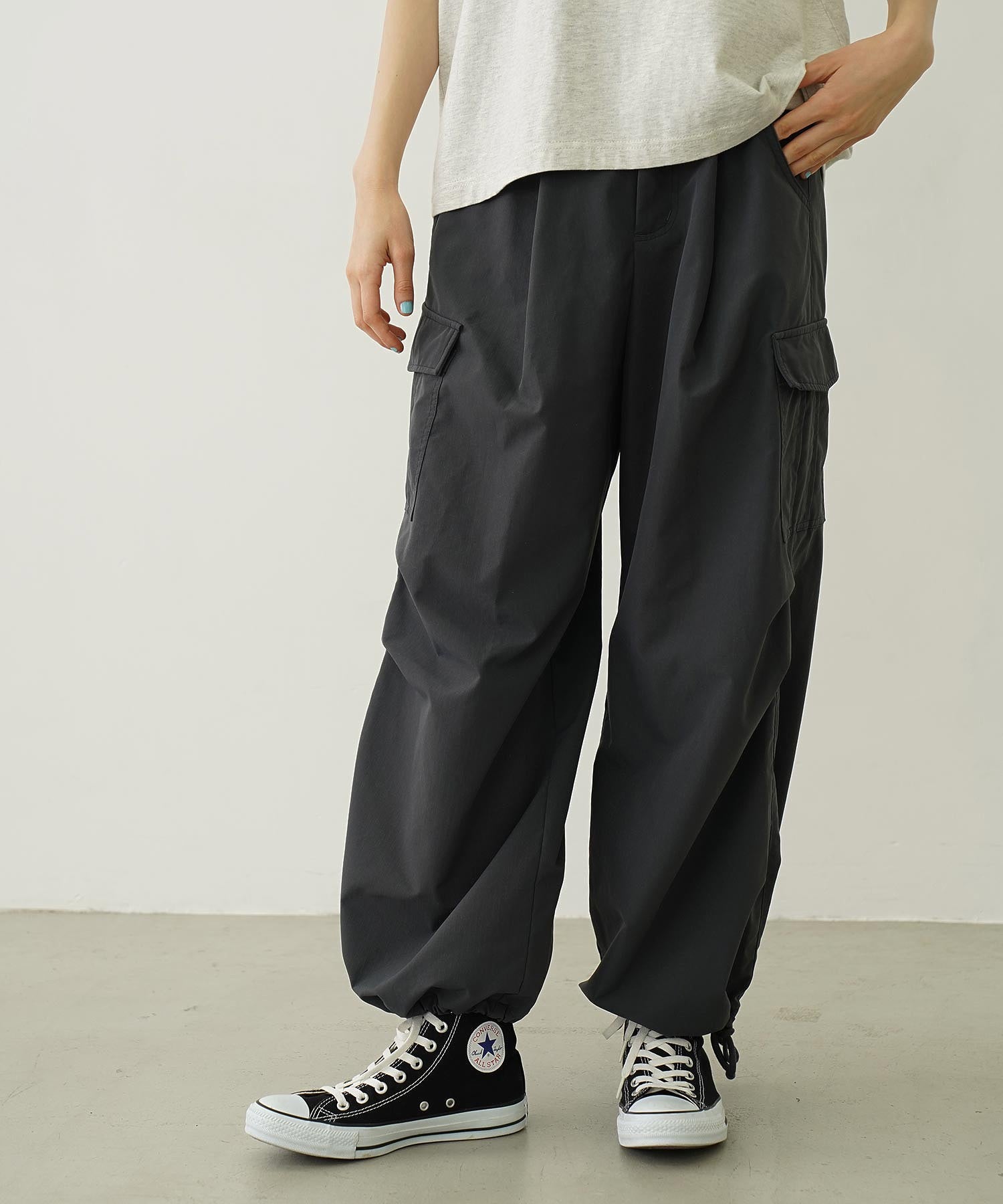 MILITARY WIDE LEG PANTS