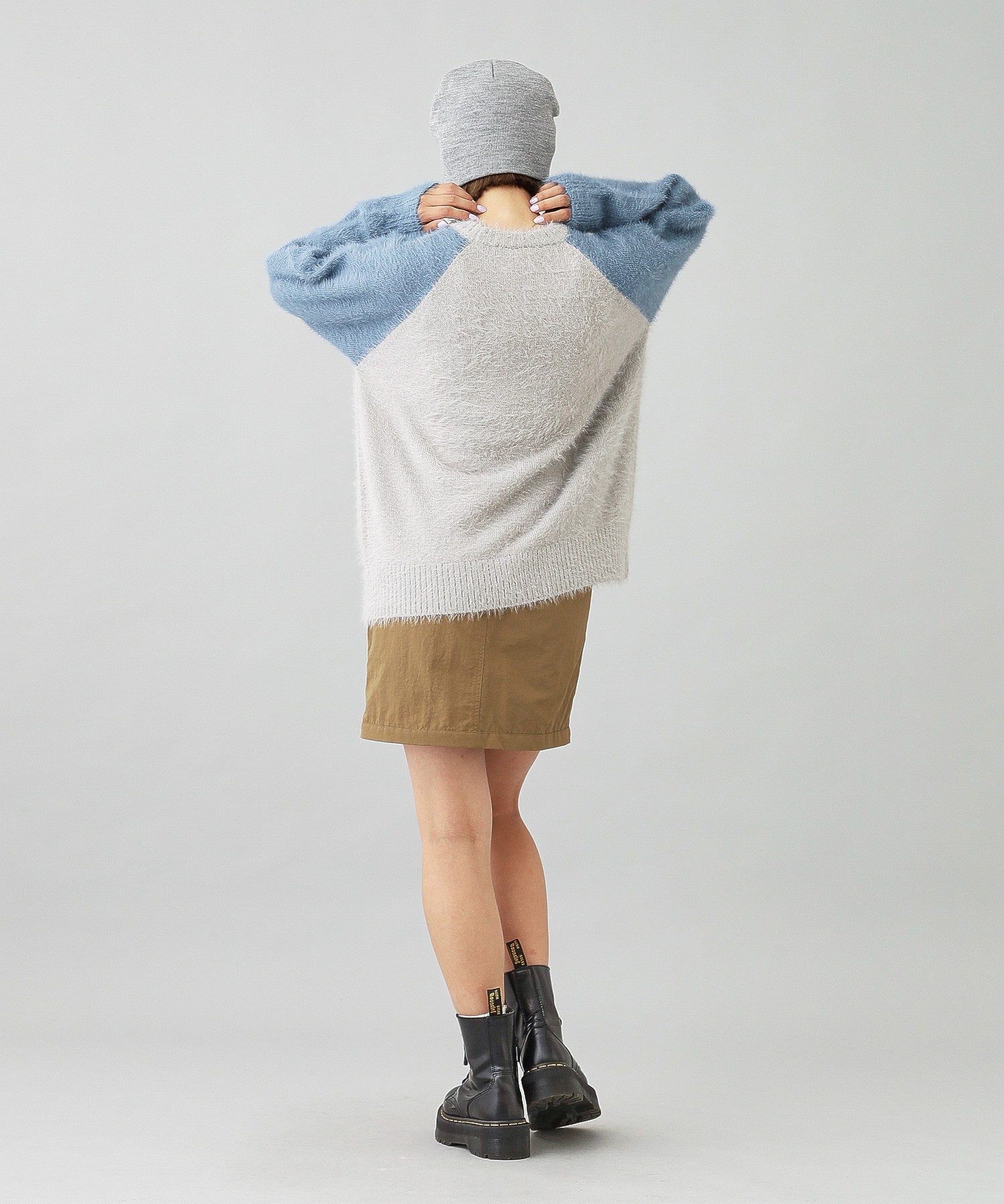 SHAGGY KNIT RAGLAN SLEEVE TOP