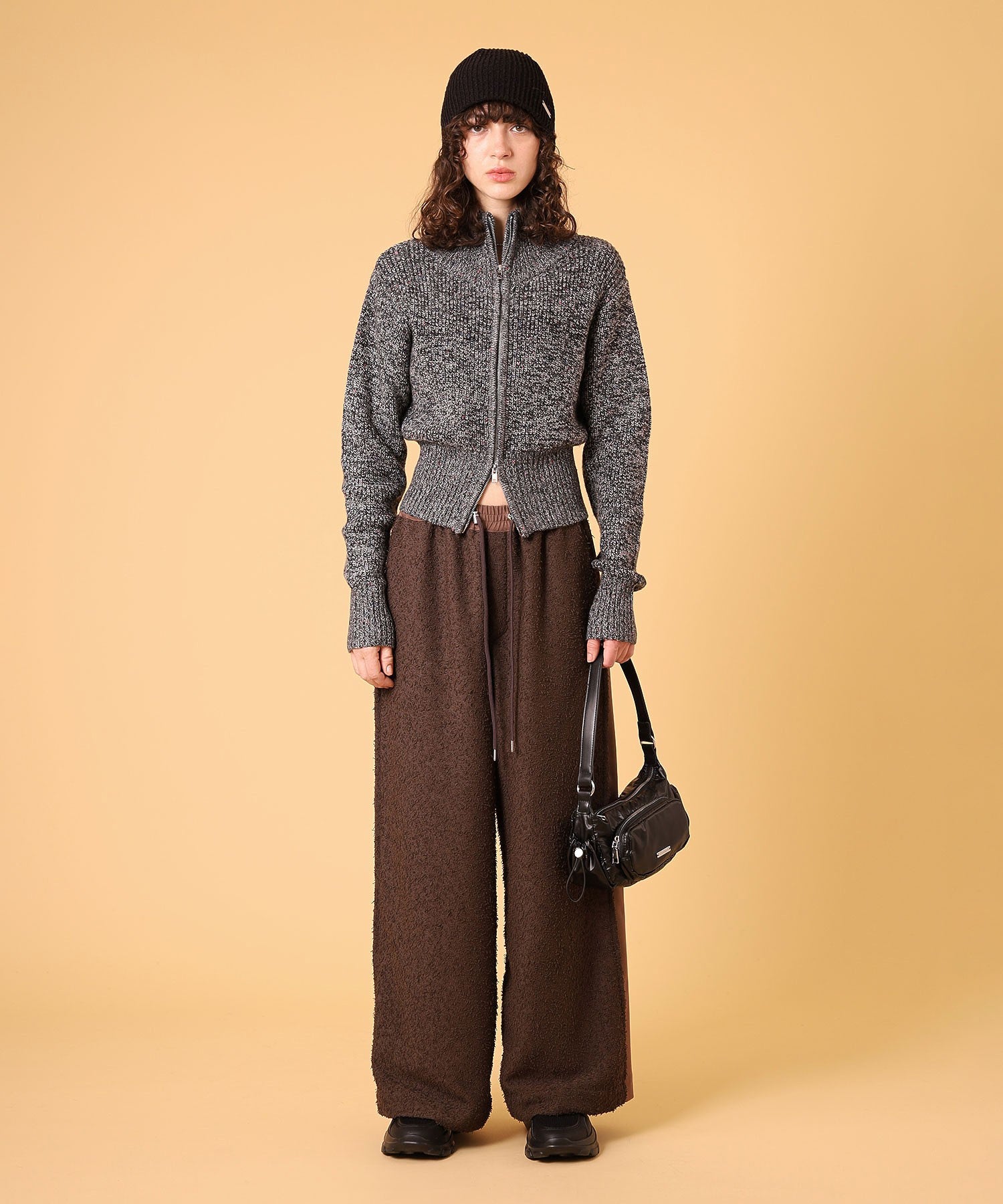 ネップジップアップセーター