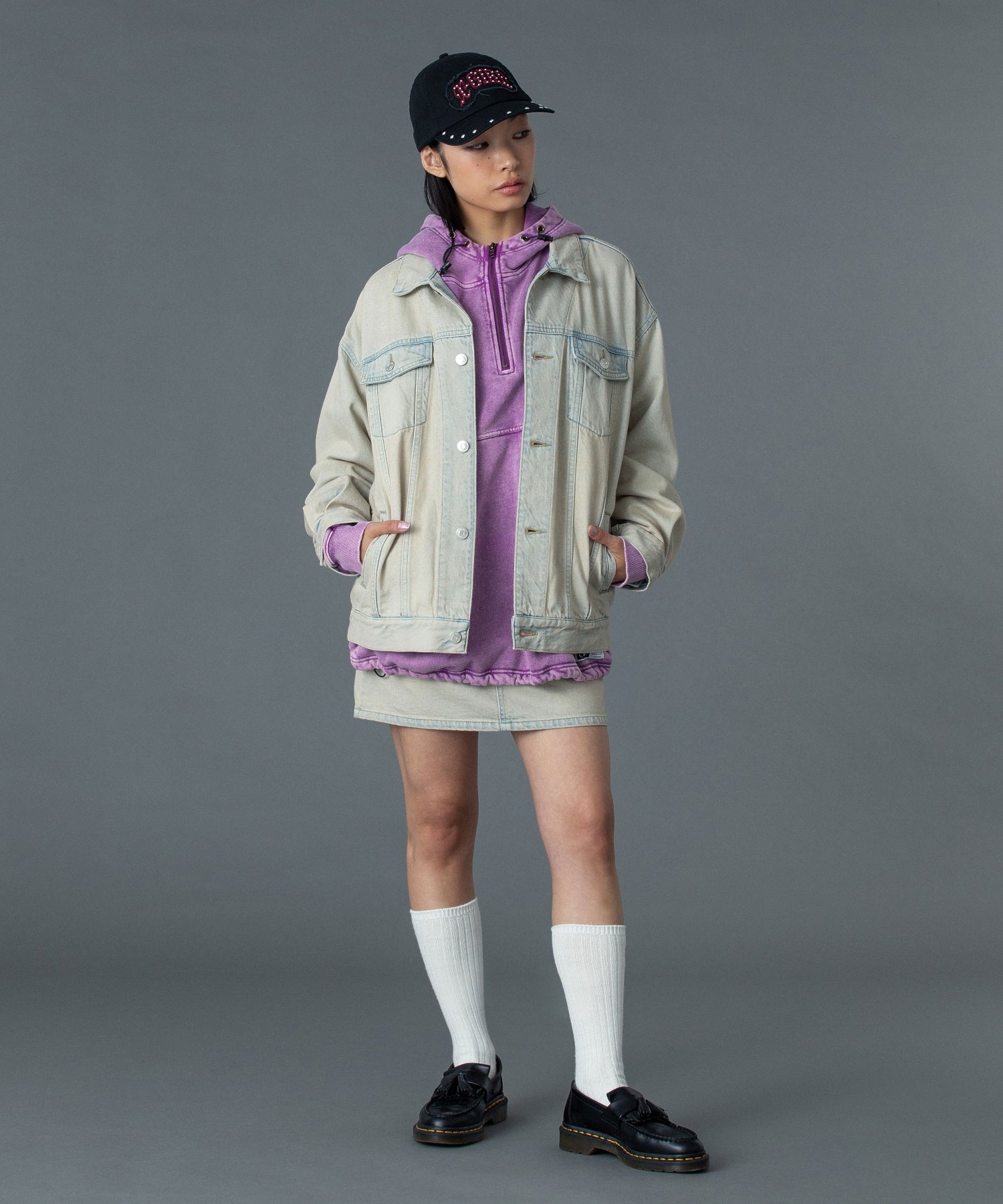 CURSIVE LOGO DENIM JACKET