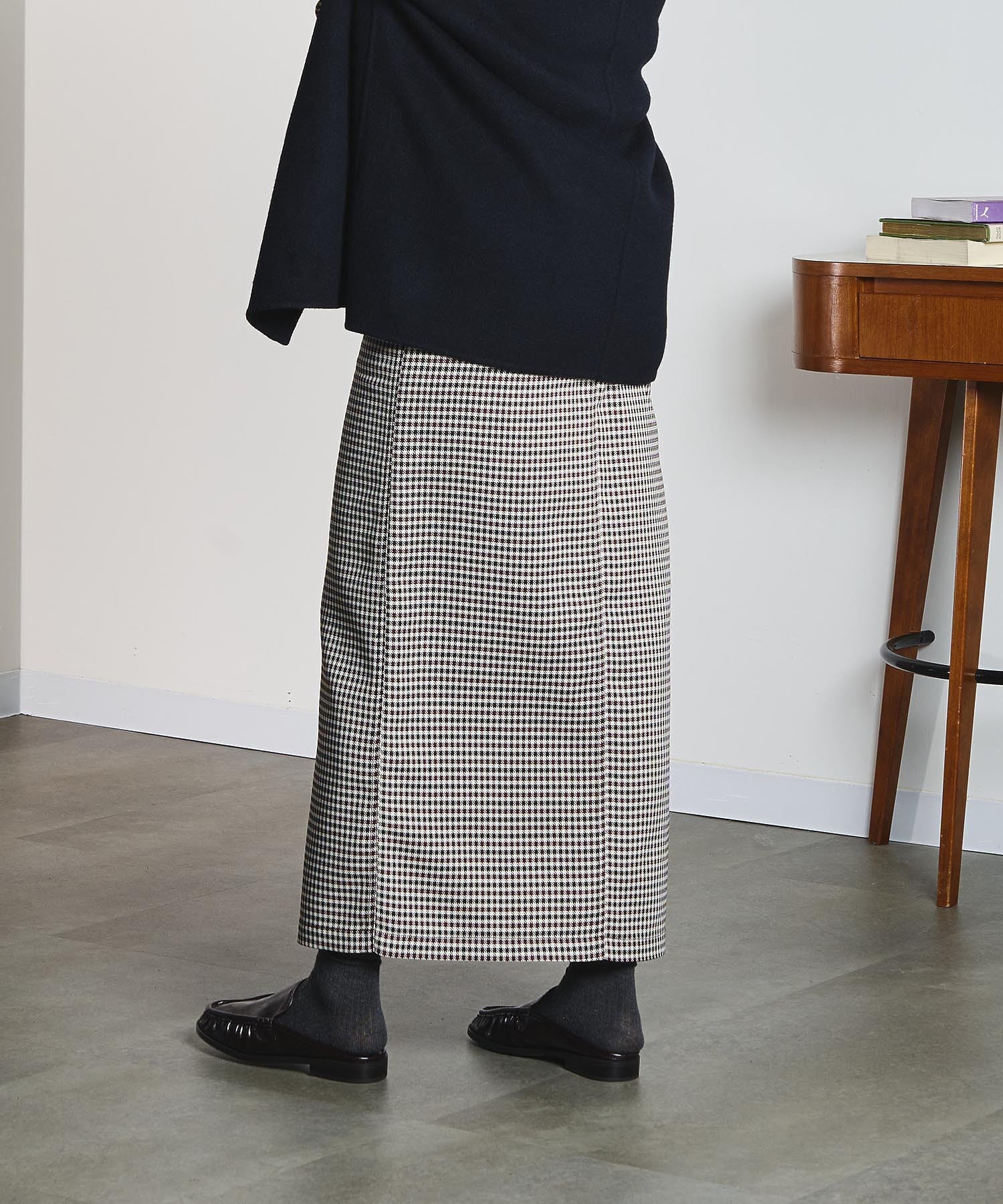 CREOLME/CHECK PENCIL SKIRT